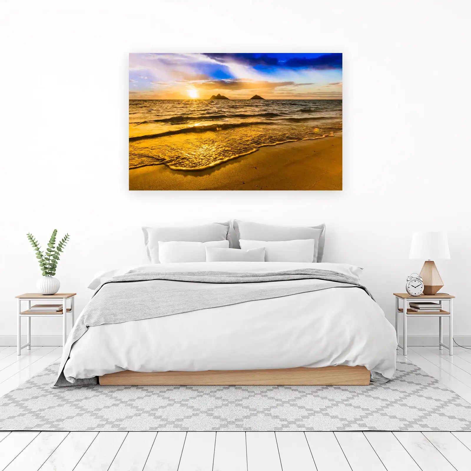 Golden Hawaiian Sunset Beach Wall Art