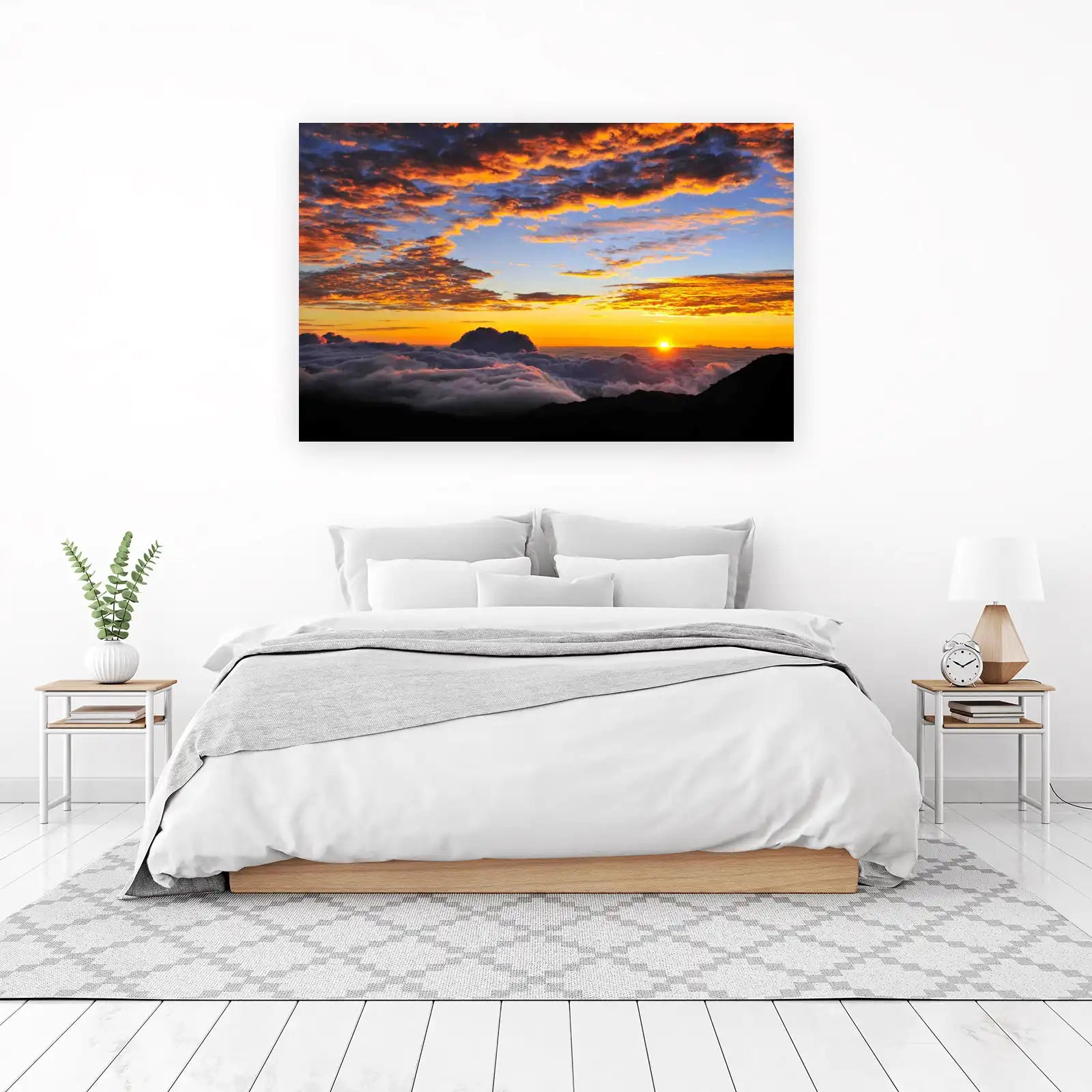 Majestic Sunset Over Clouds Wall Art
