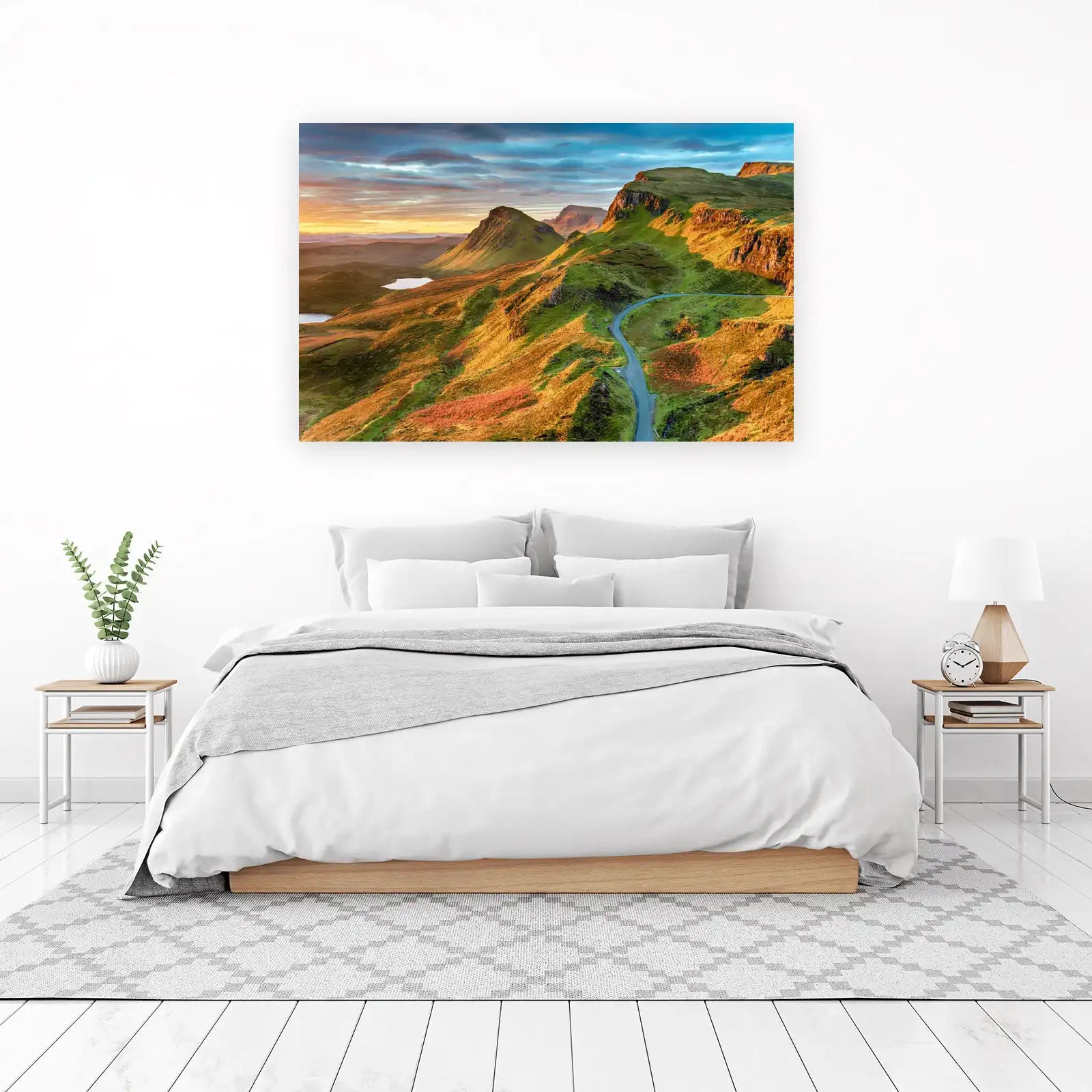 Scenic Highland Road Sunset Wall Art