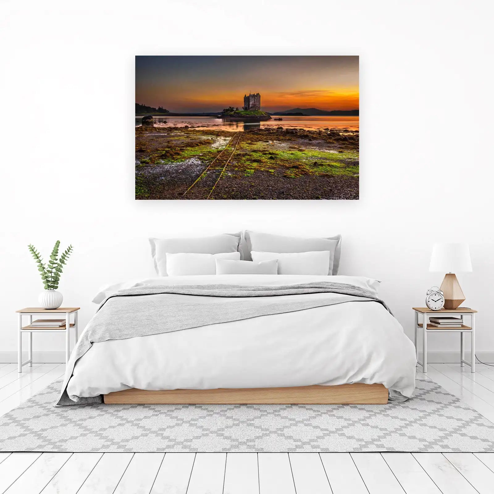 Enchanting Castle Sunset Scotland Wall Art