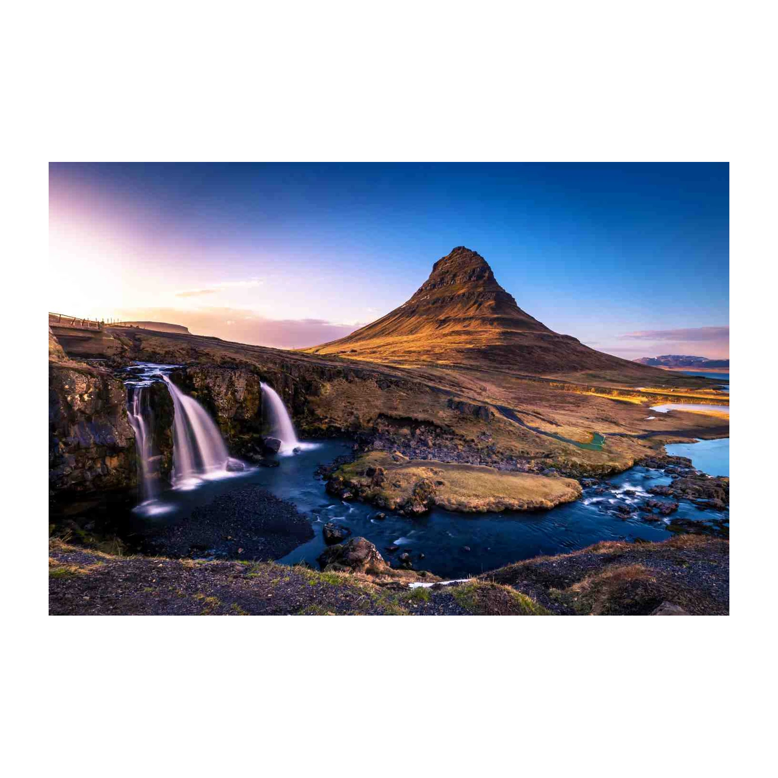Icelandic Mountain & Waterfall Wall Art
