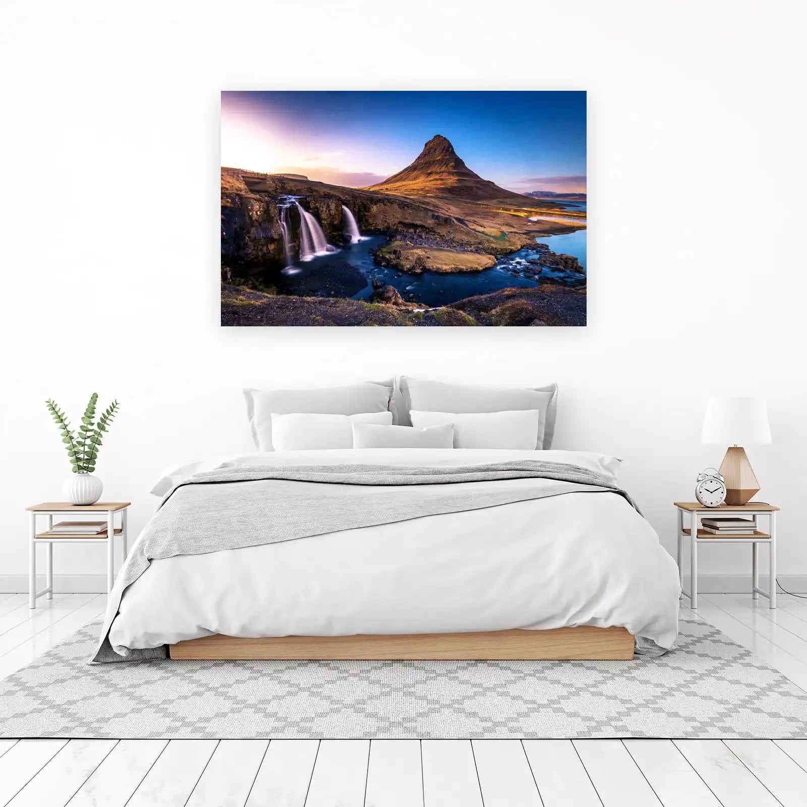 Icelandic Mountain & Waterfall Wall Art