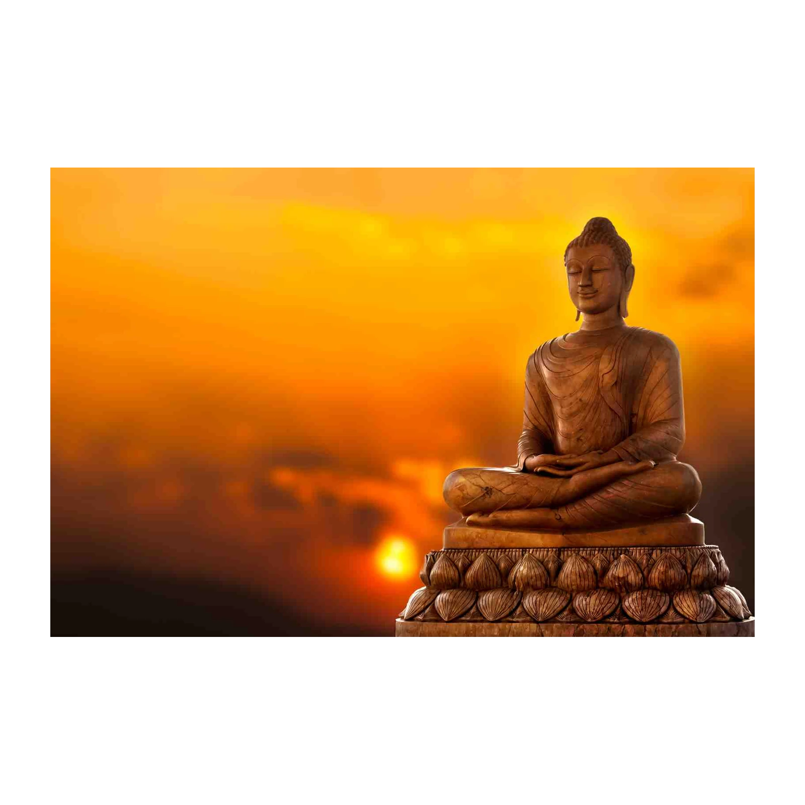 Serene Buddha Sunset Wall Art