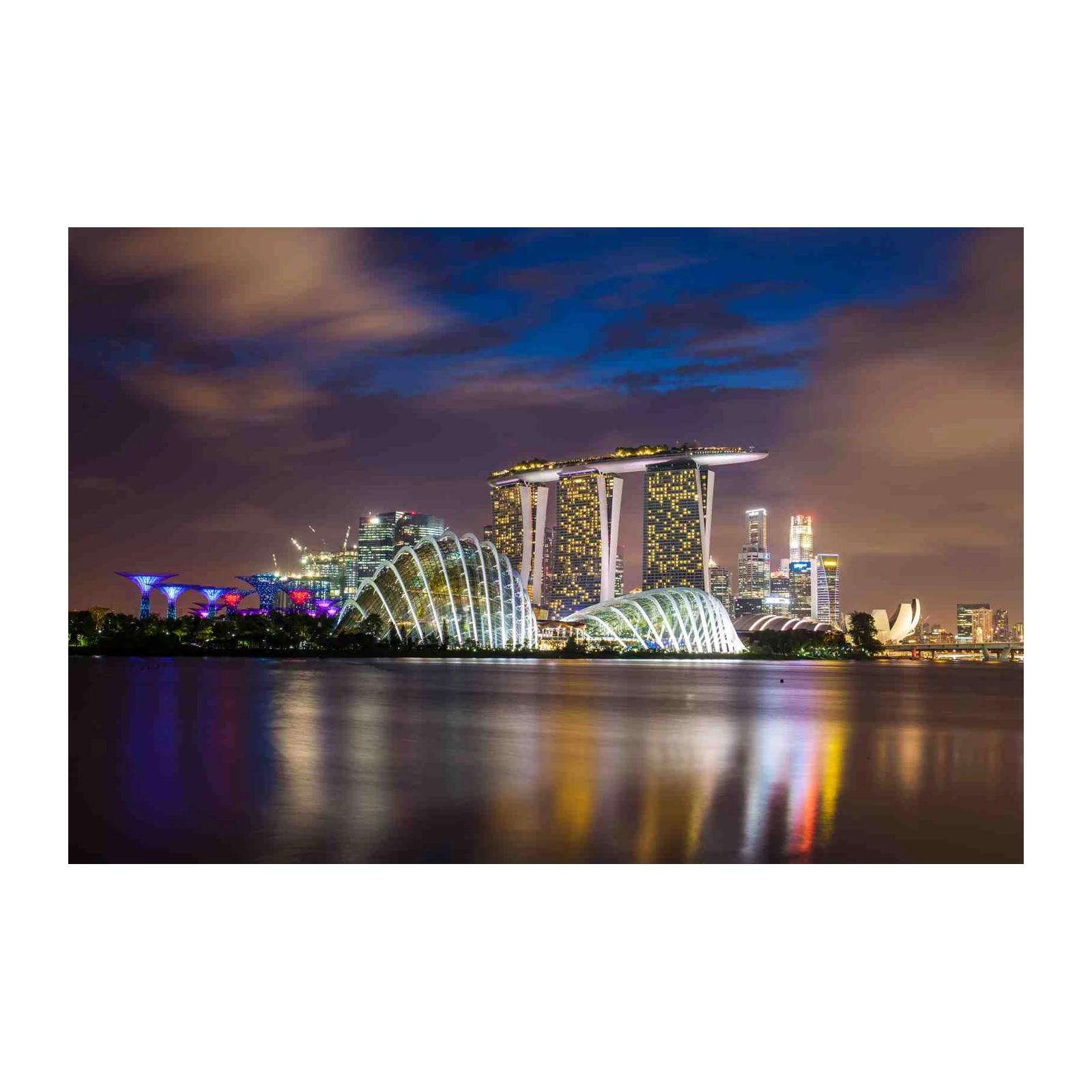 Singapore Skyline & Gardens by the Bay Wall Art