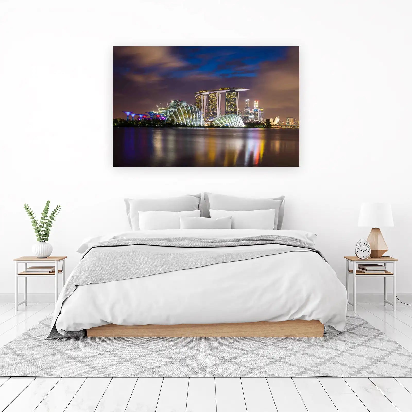 Singapore Skyline & Gardens by the Bay Wall Art