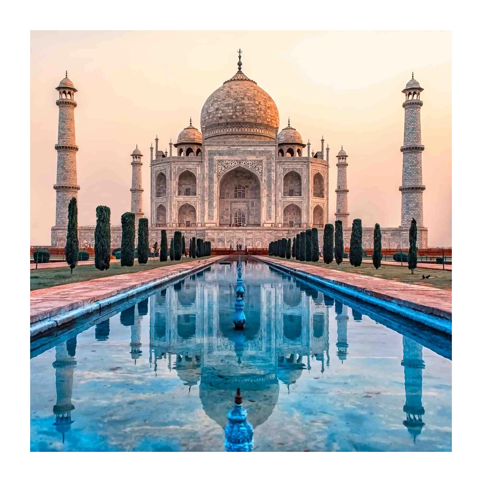Iconic Taj Mahal Reflection Wall Art
