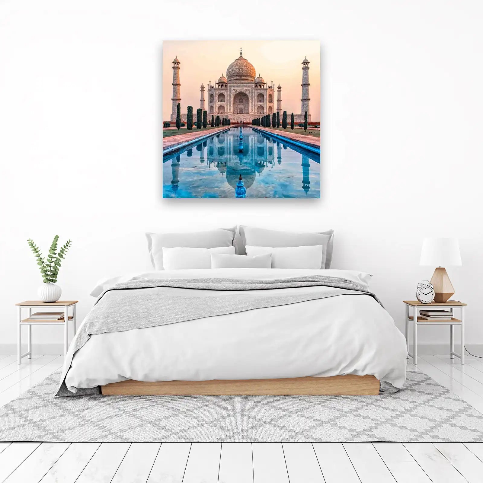 Iconic Taj Mahal Reflection Wall Art