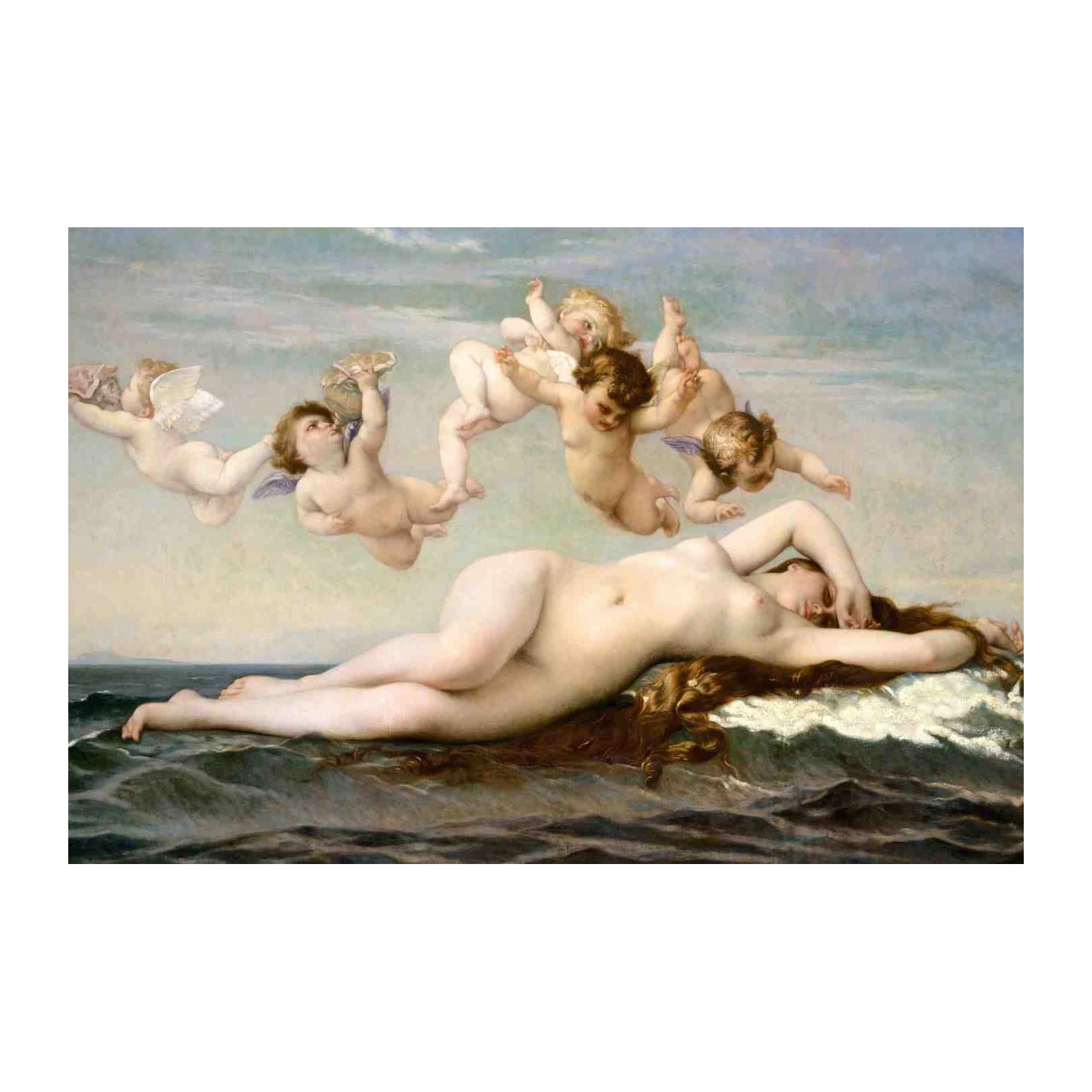 Venus Birth Allegory Cherubs Wall Art