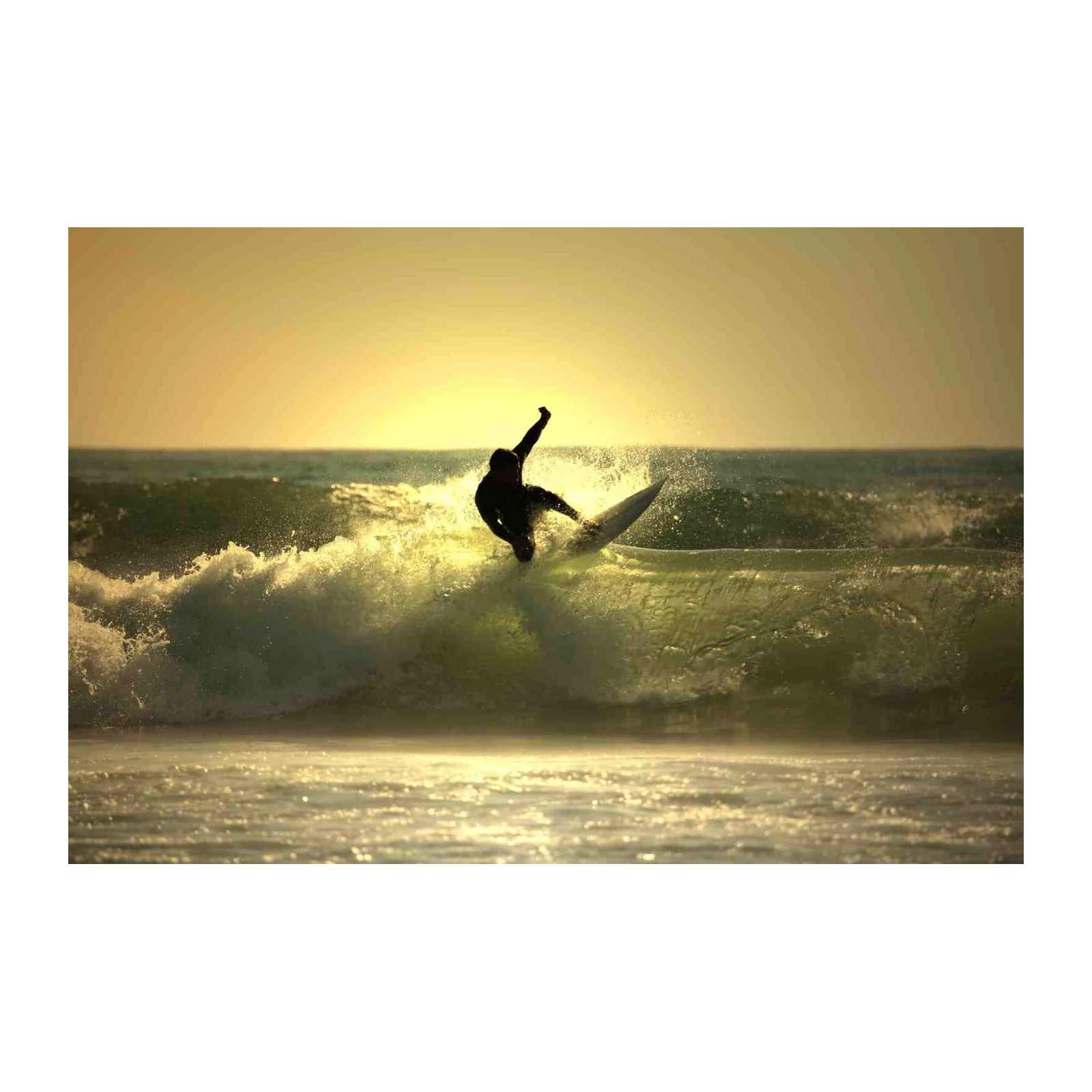 Epic Surfer Silhouette Wall Art