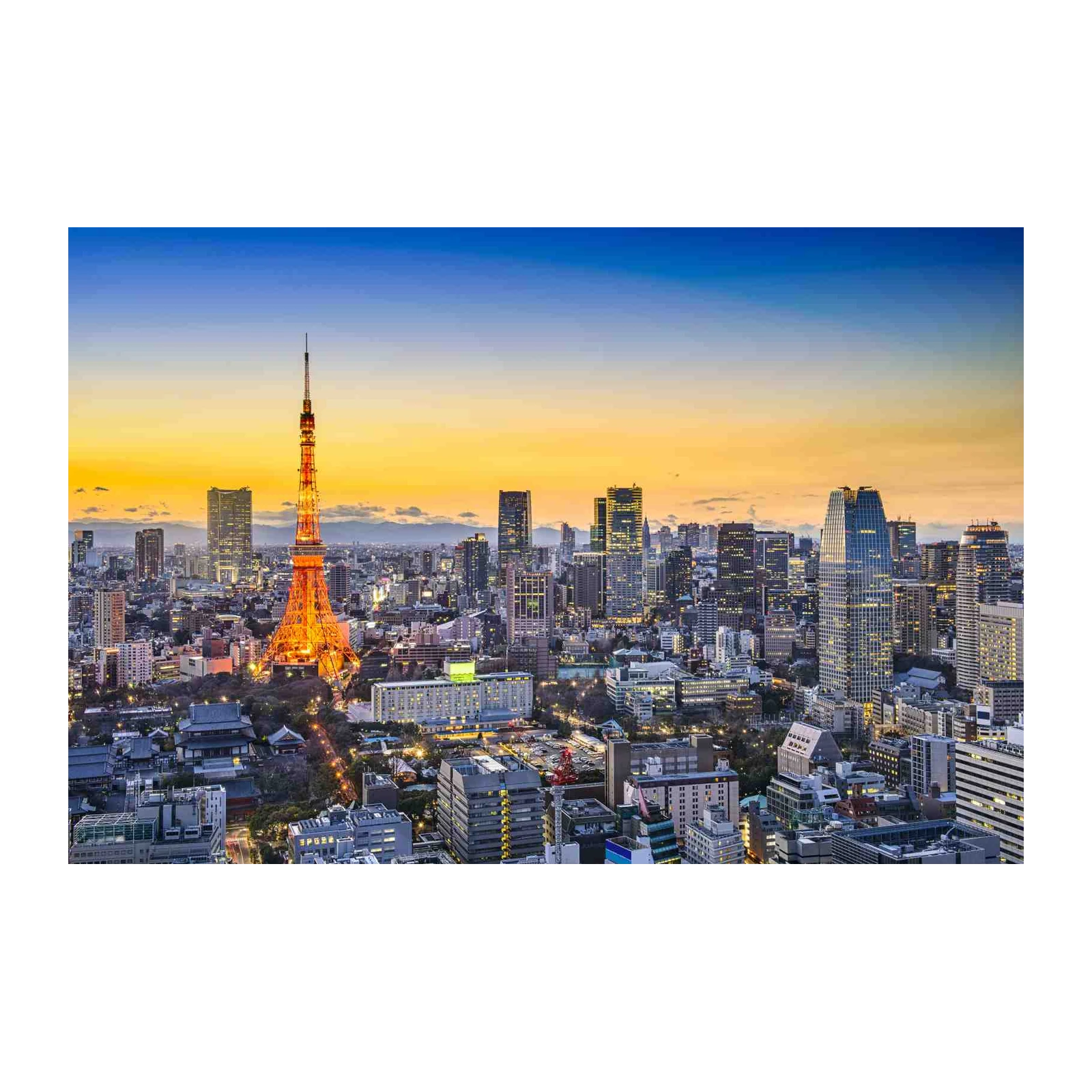 Tokyo Tower Sunset Cityscape Wall Art