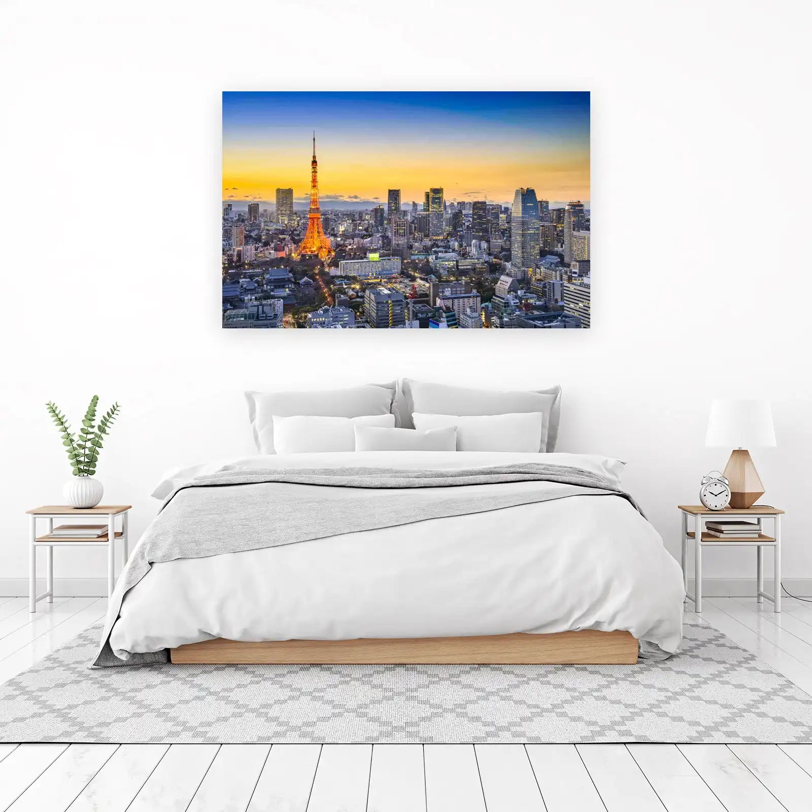 Tokyo Tower Sunset Cityscape Wall Art