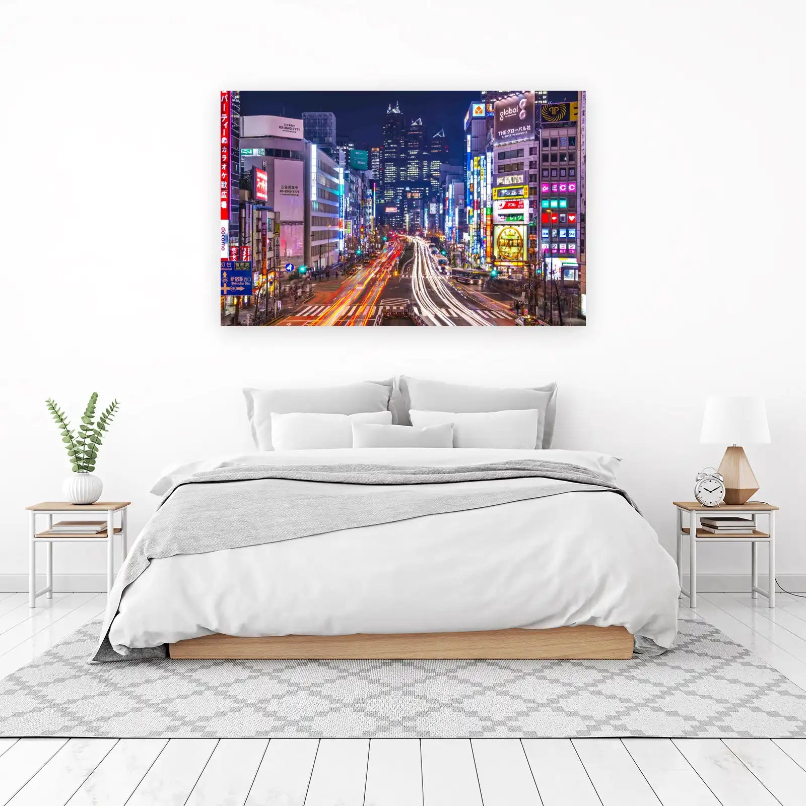 Vibrant Tokyo Night Cityscape Wall Art