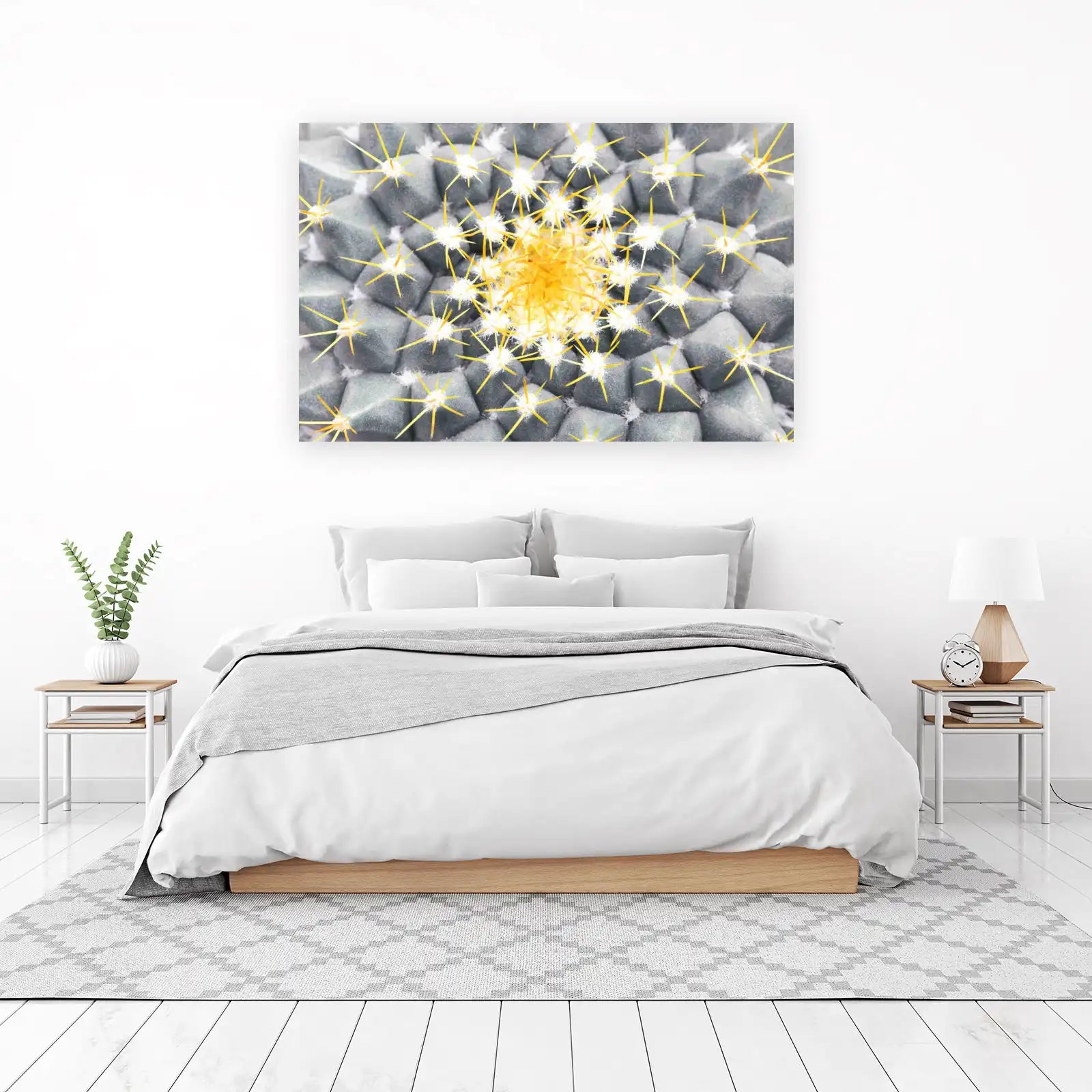 Golden Spikes Cactus Close-Up Wall Art