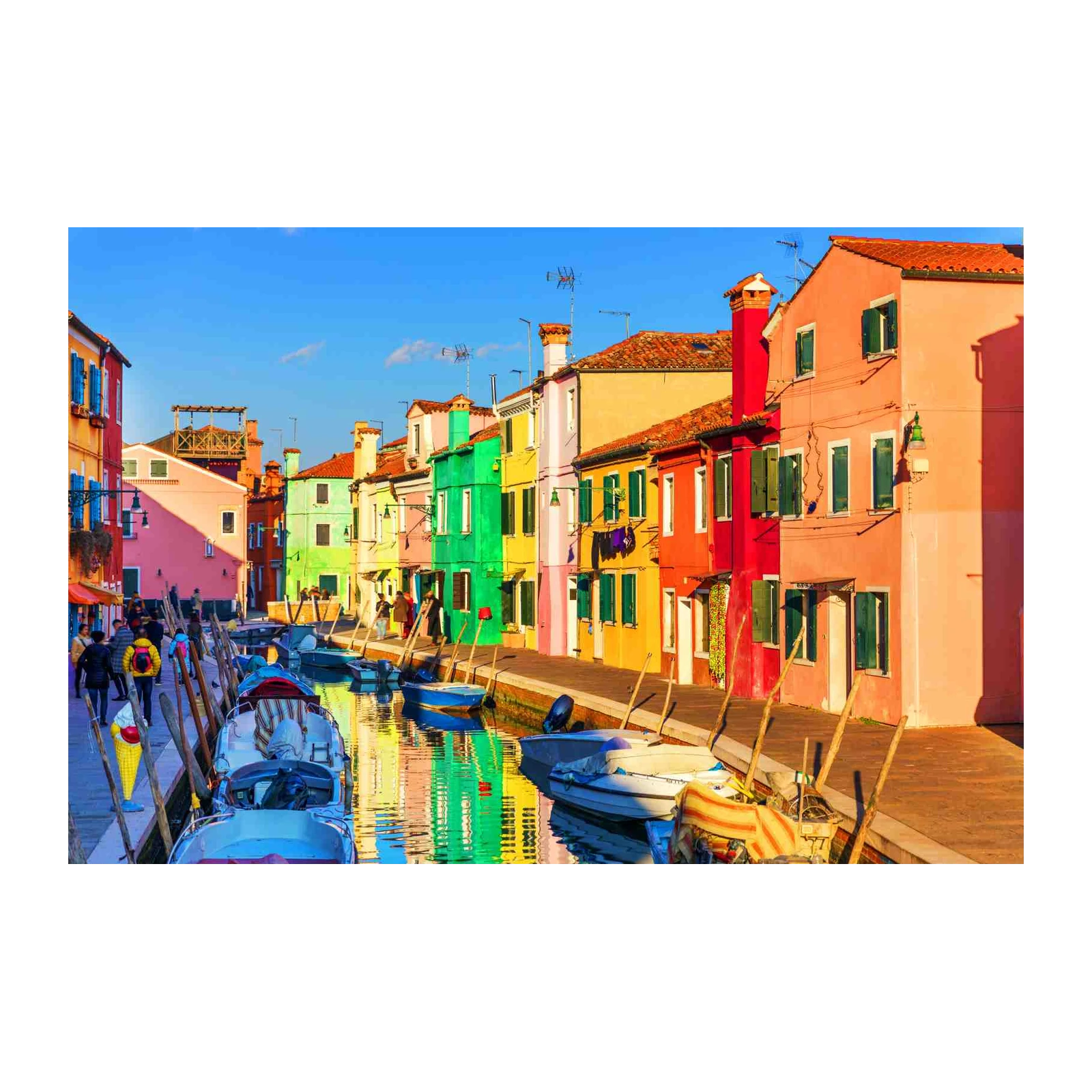 Vibrant Burano Canals Venice Wall Art