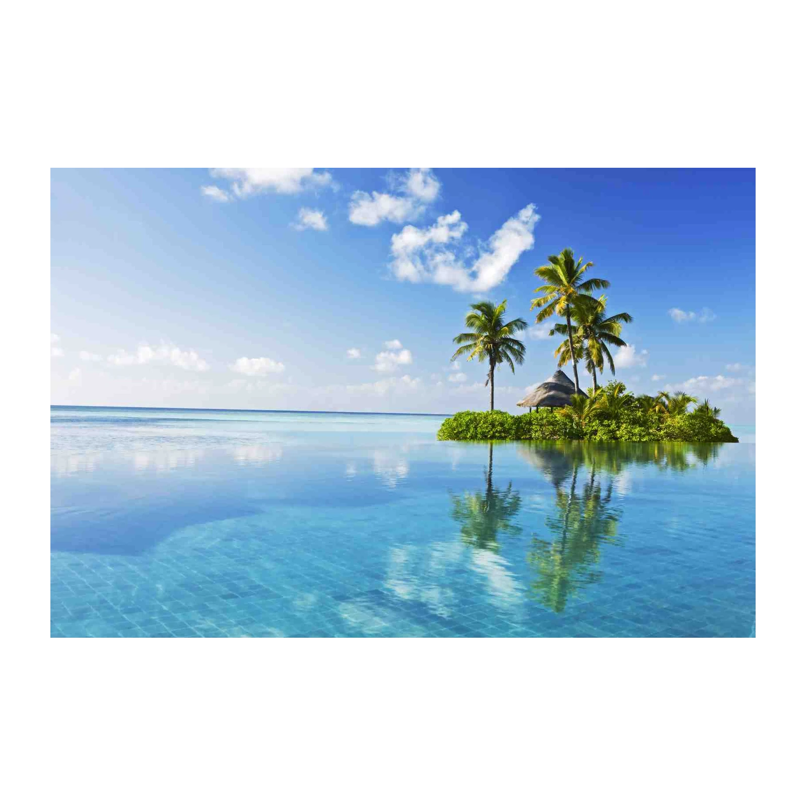 Tropical Island Paradise Ocean View Wall Art