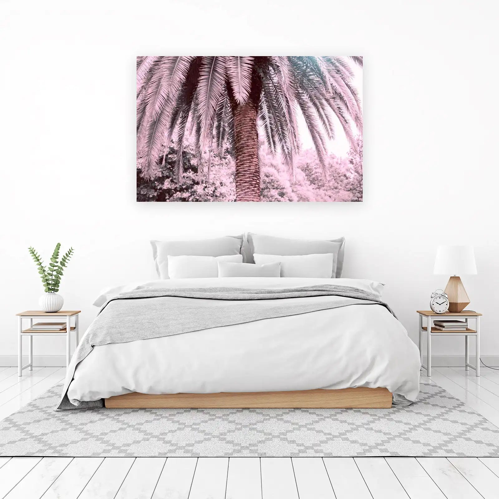 Pink Palm Oasis Tropical Wall Art