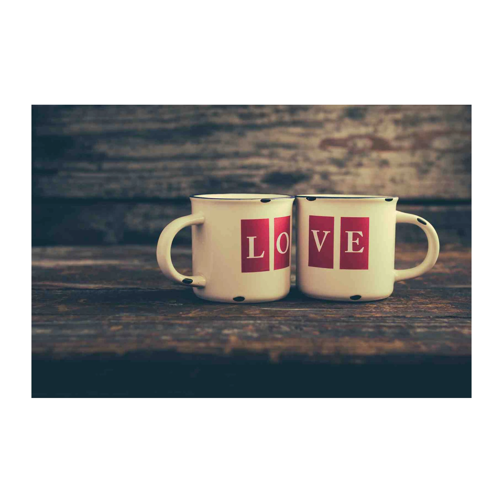 Rustic Love Mugs Cozy Vibes Wall Art