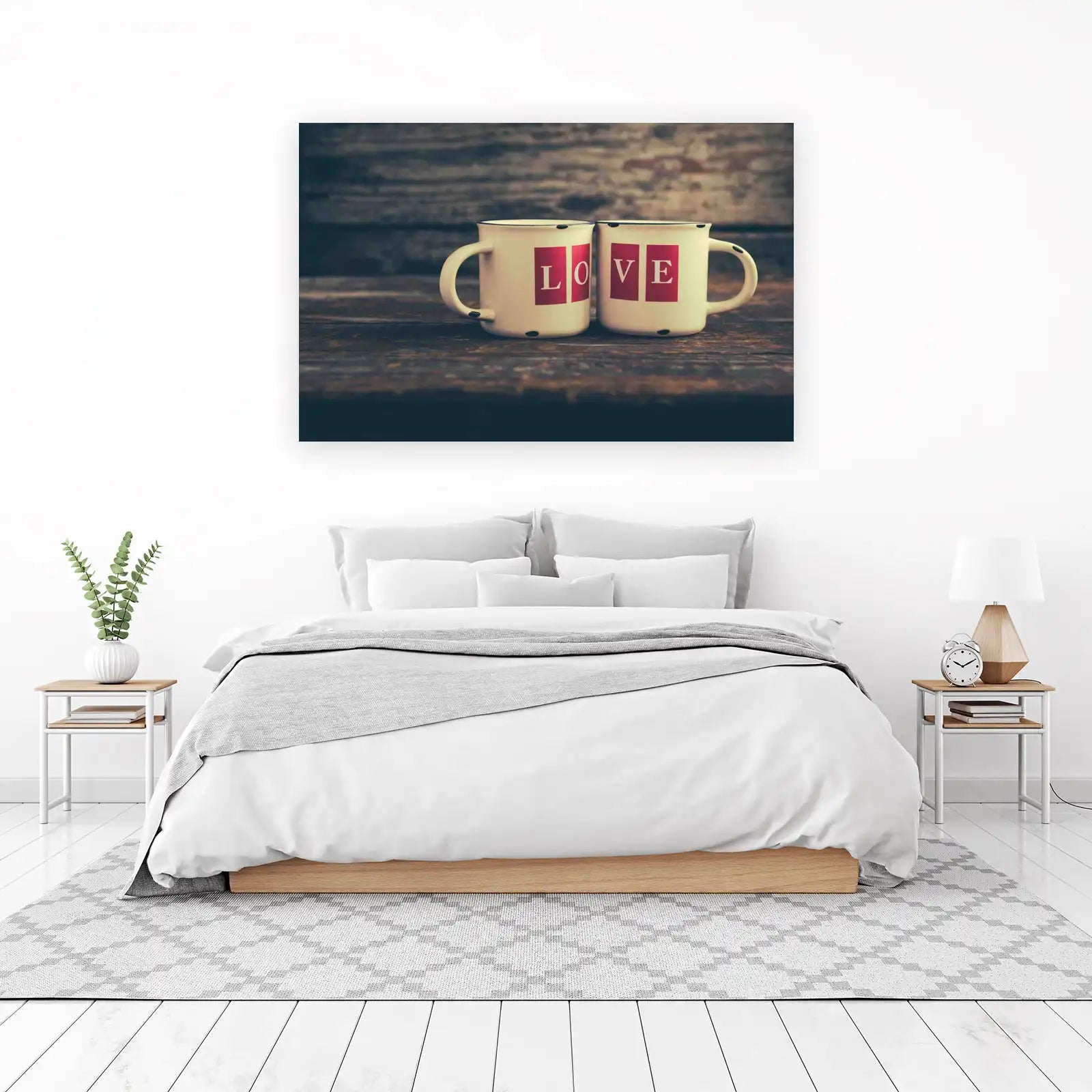 Rustic Love Mugs Cozy Vibes Wall Art