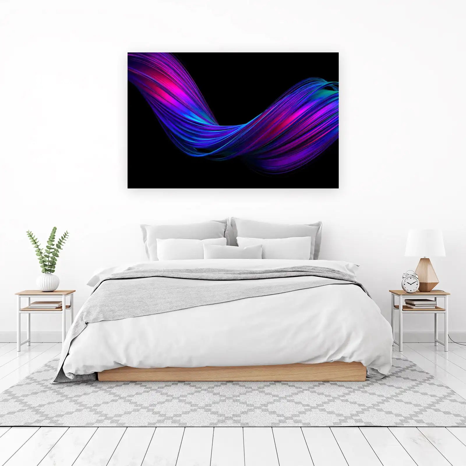 Vibrant Swirl Abstract Purple & Pink Wall Art