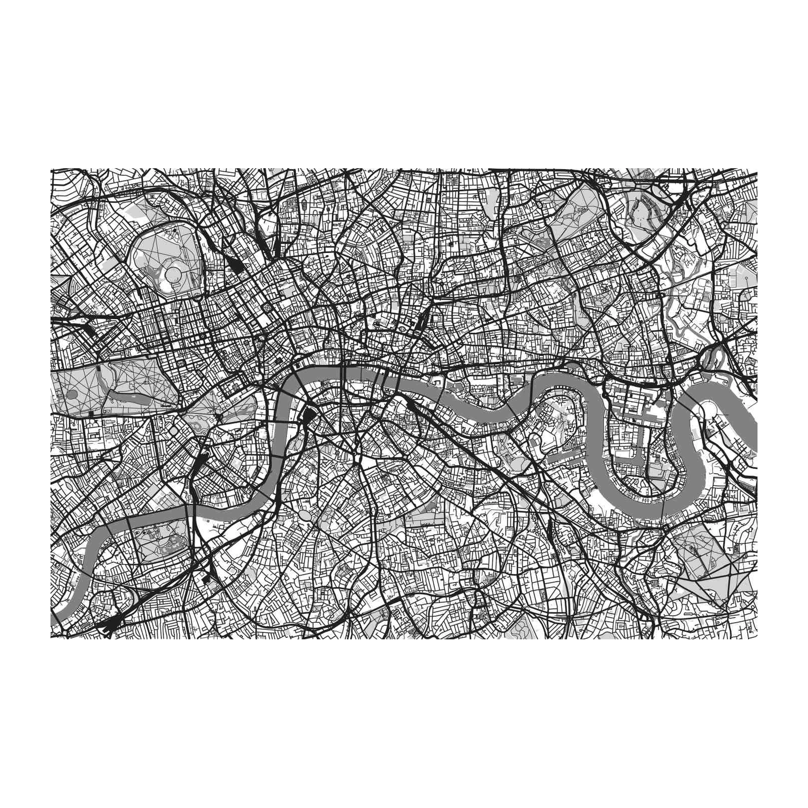 London Map Street Art Wall Art