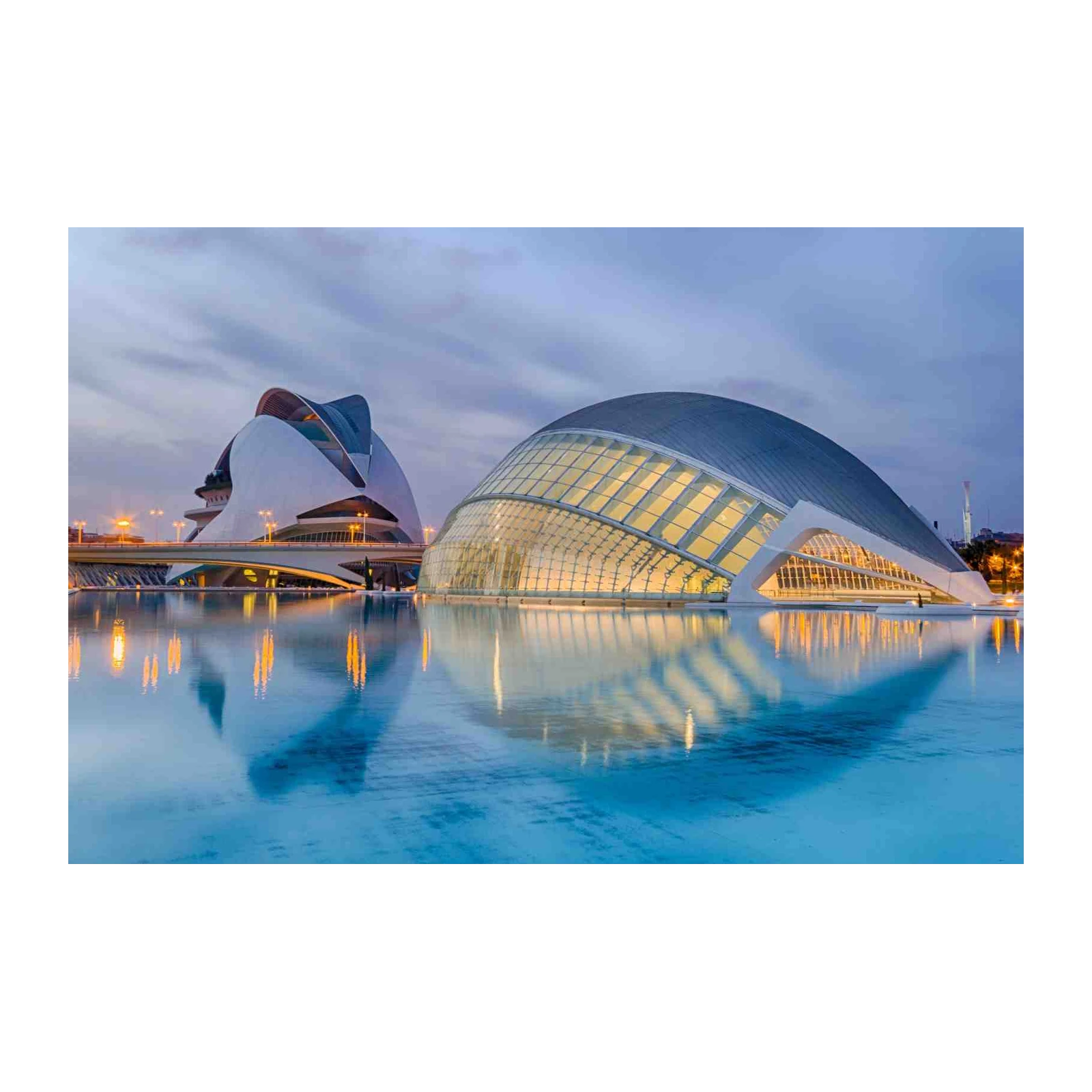 Futuristic Cityscape Reflection Wall Art