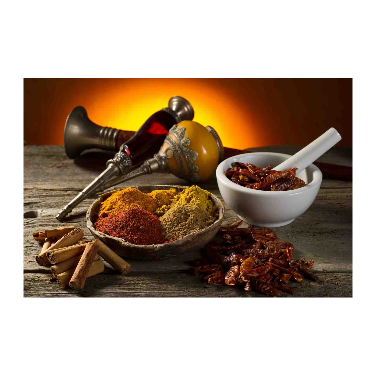 Vibrant Spice Blend & Hookah Wall Art