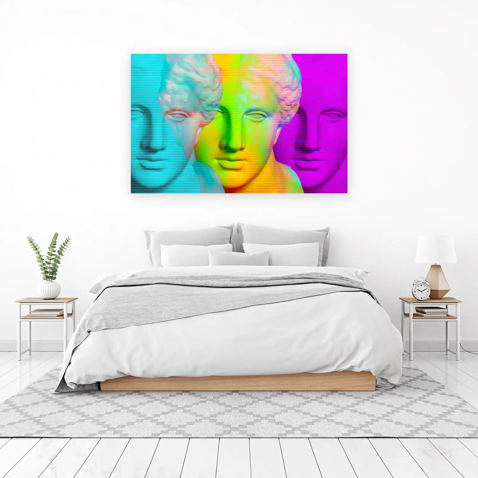 Vibrant Glitch Sculpture Wall Art
