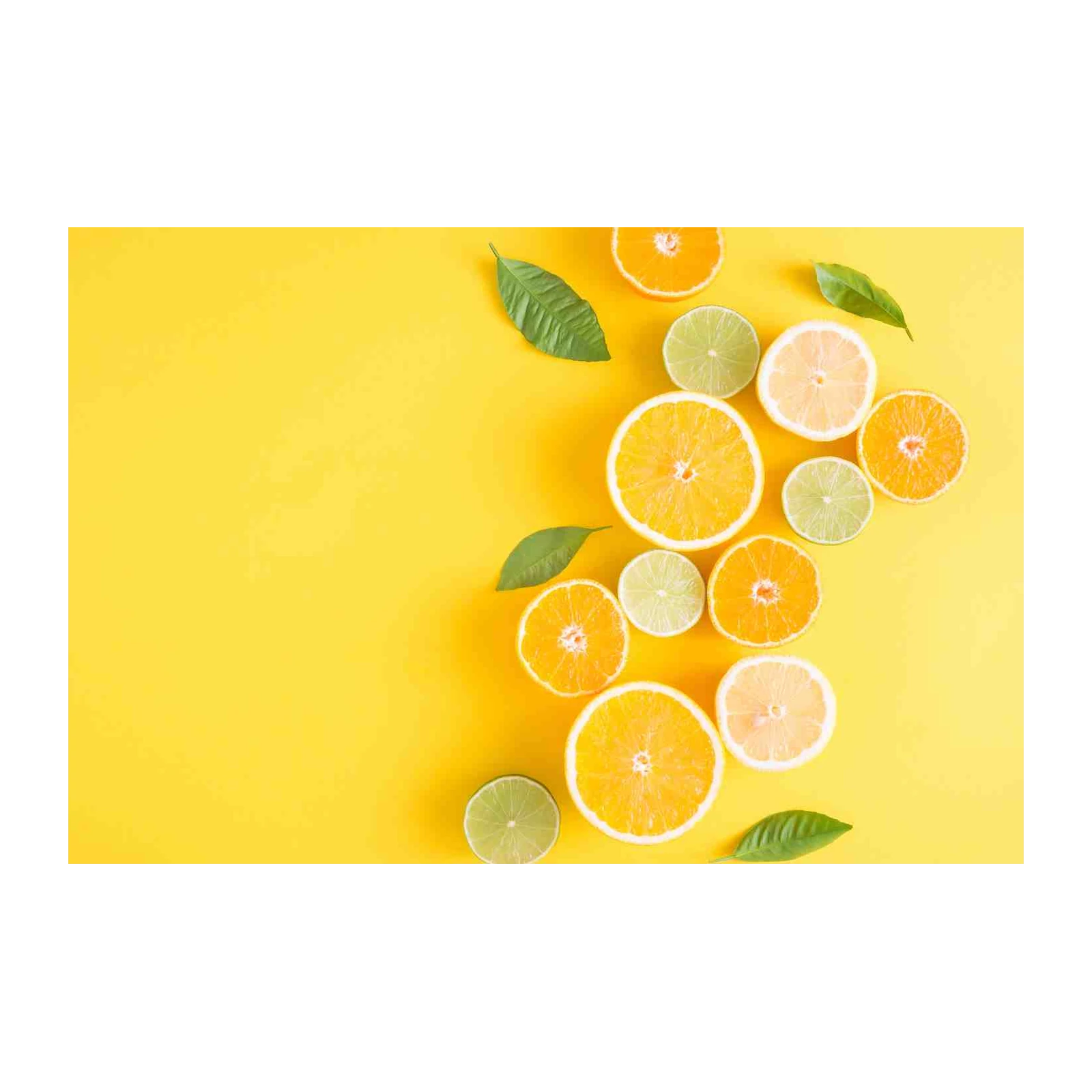 Vibrant Citrus Slice Yellow Wall Art