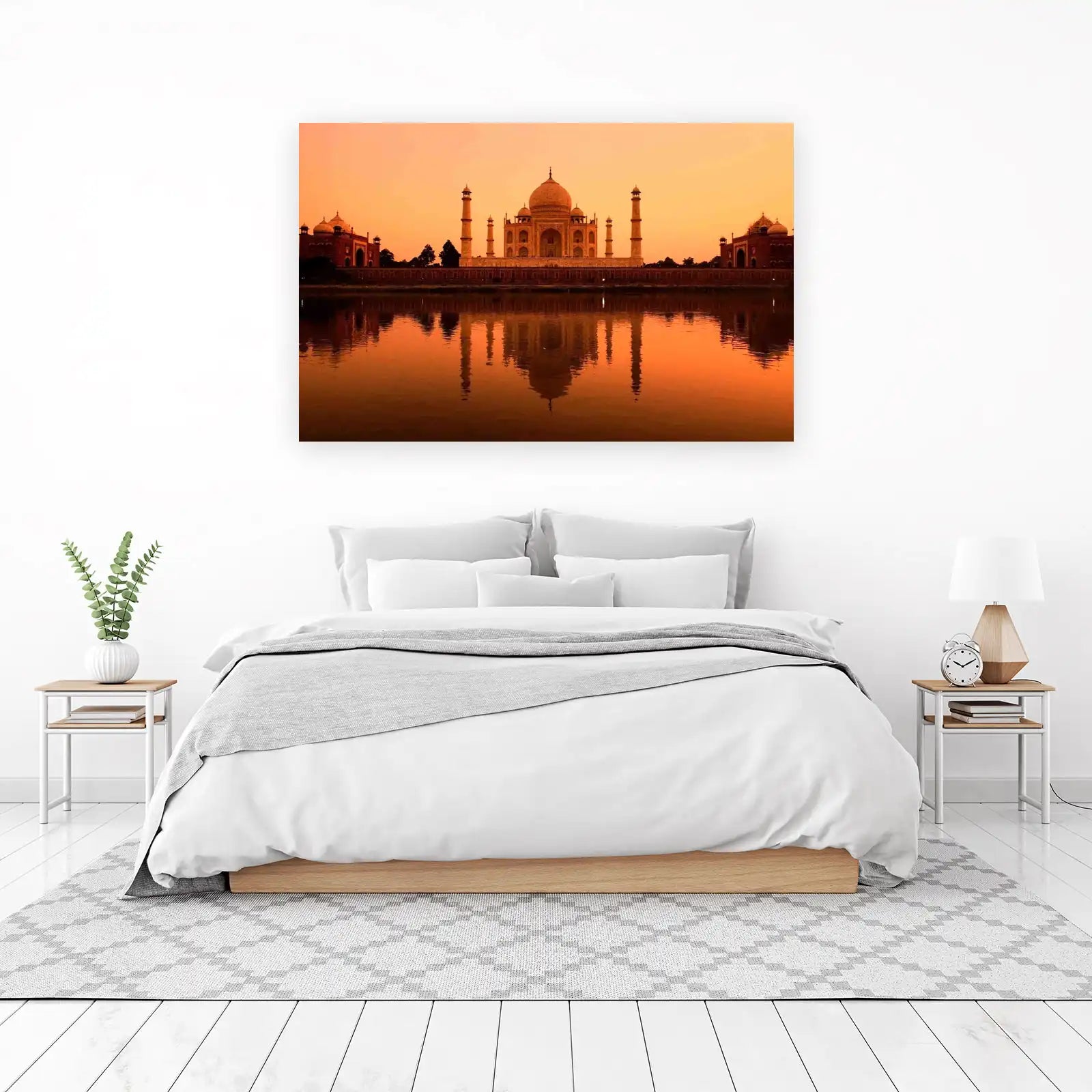 Majestic Taj Mahal Sunset Wall Art