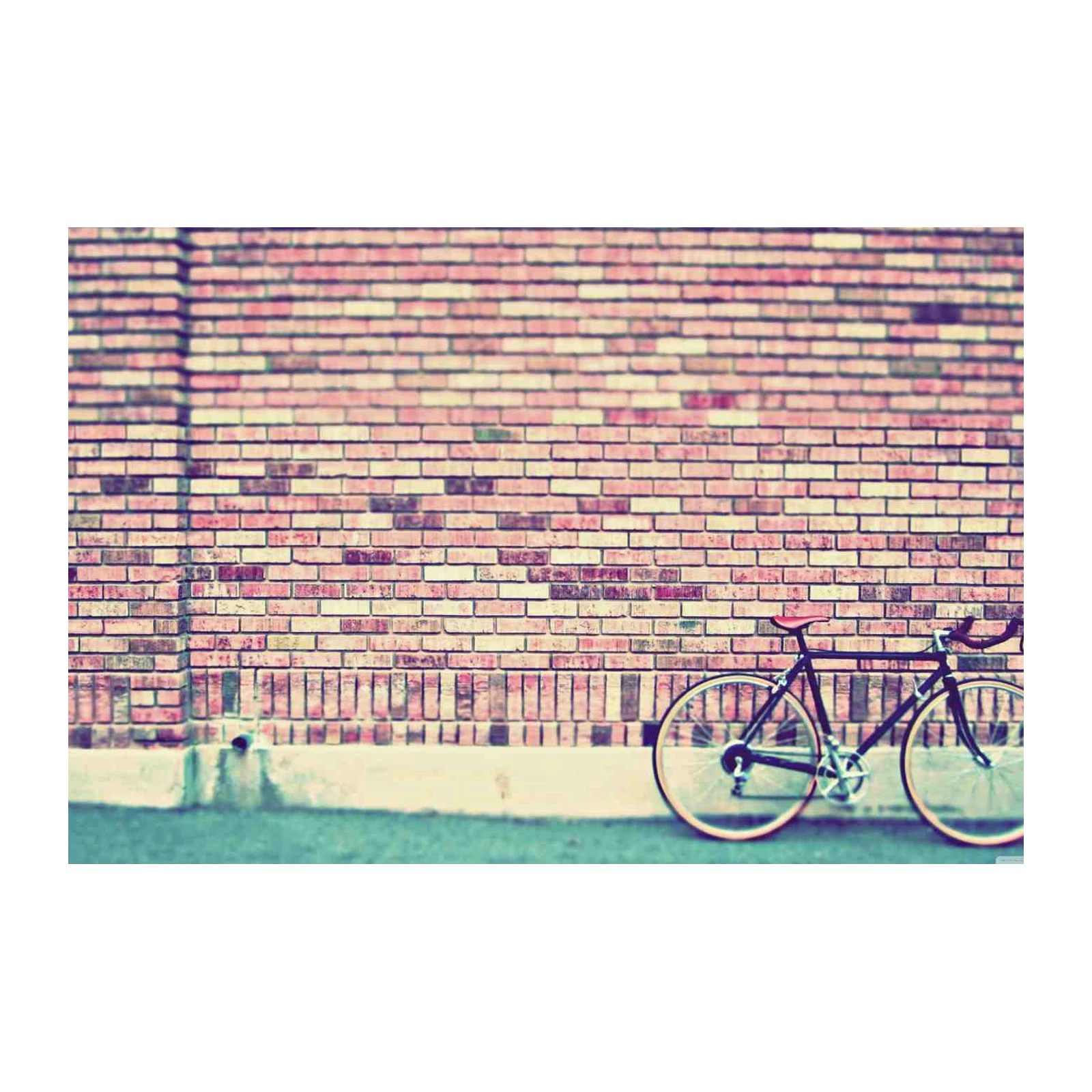 Urban Vintage Bicycle Brick Wall Wall Art