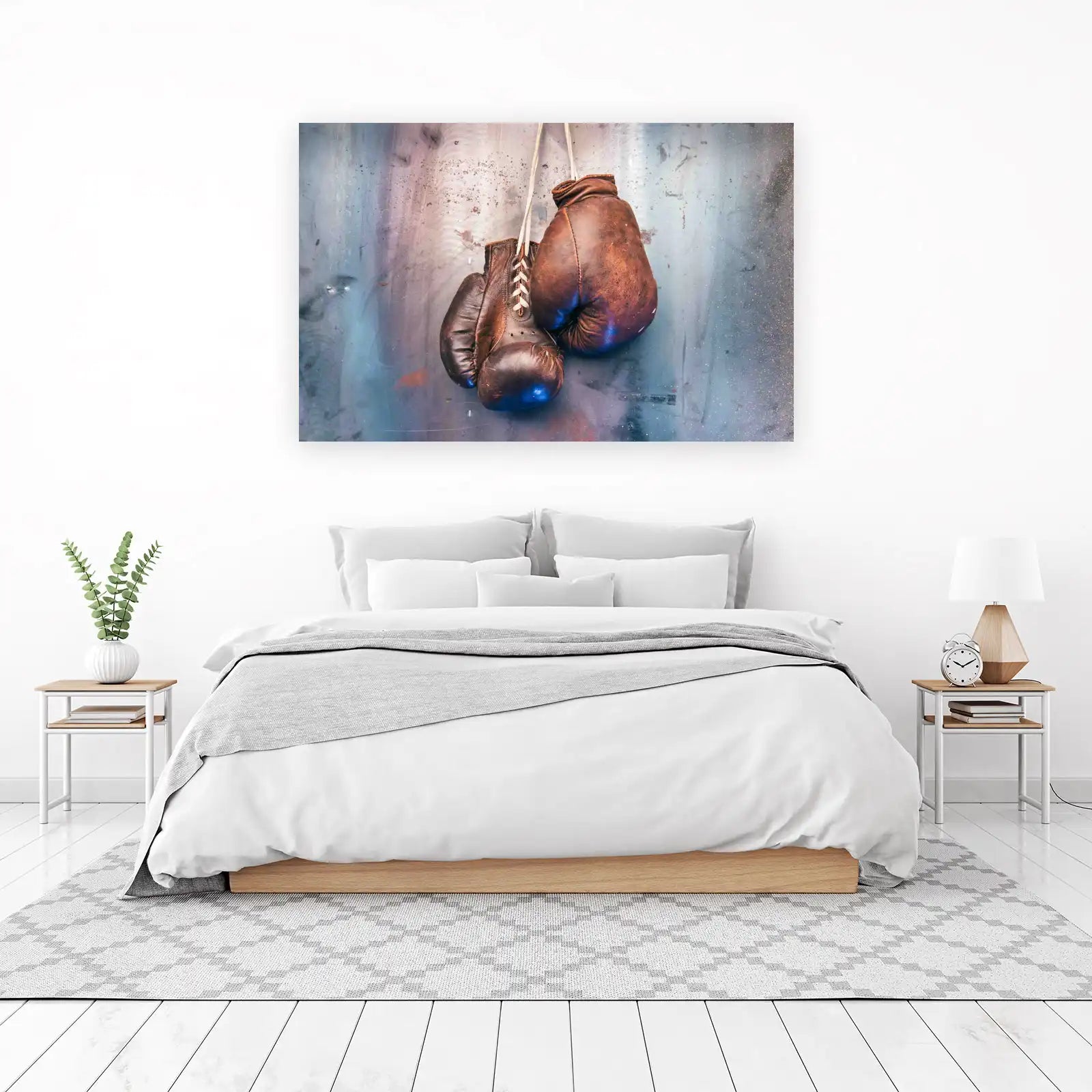 Vintage Boxing Gloves Retro Wall Art