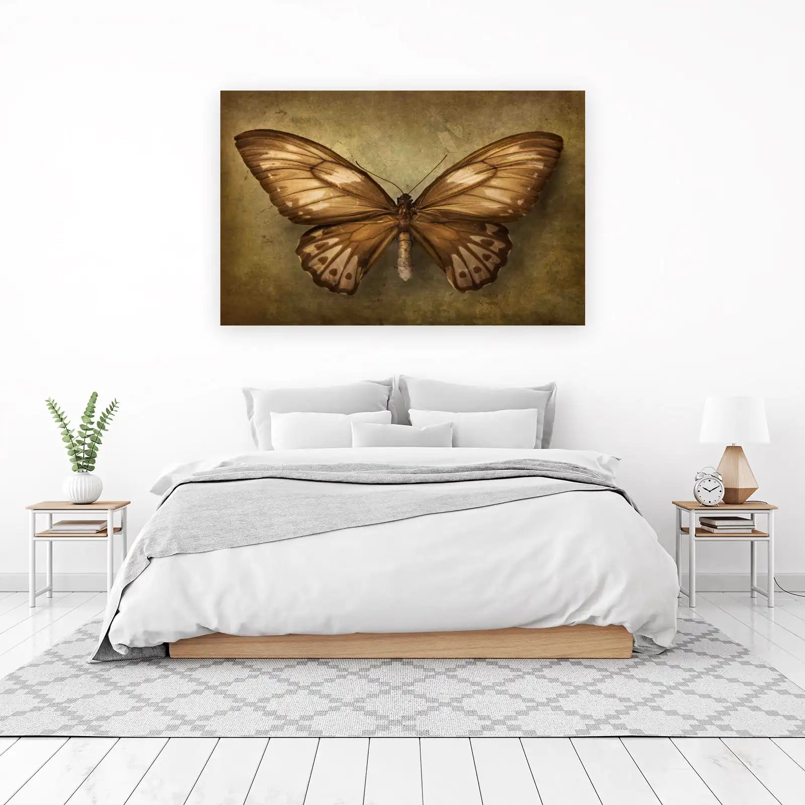 Vintage Brown Butterfly Wall Art Wall Art