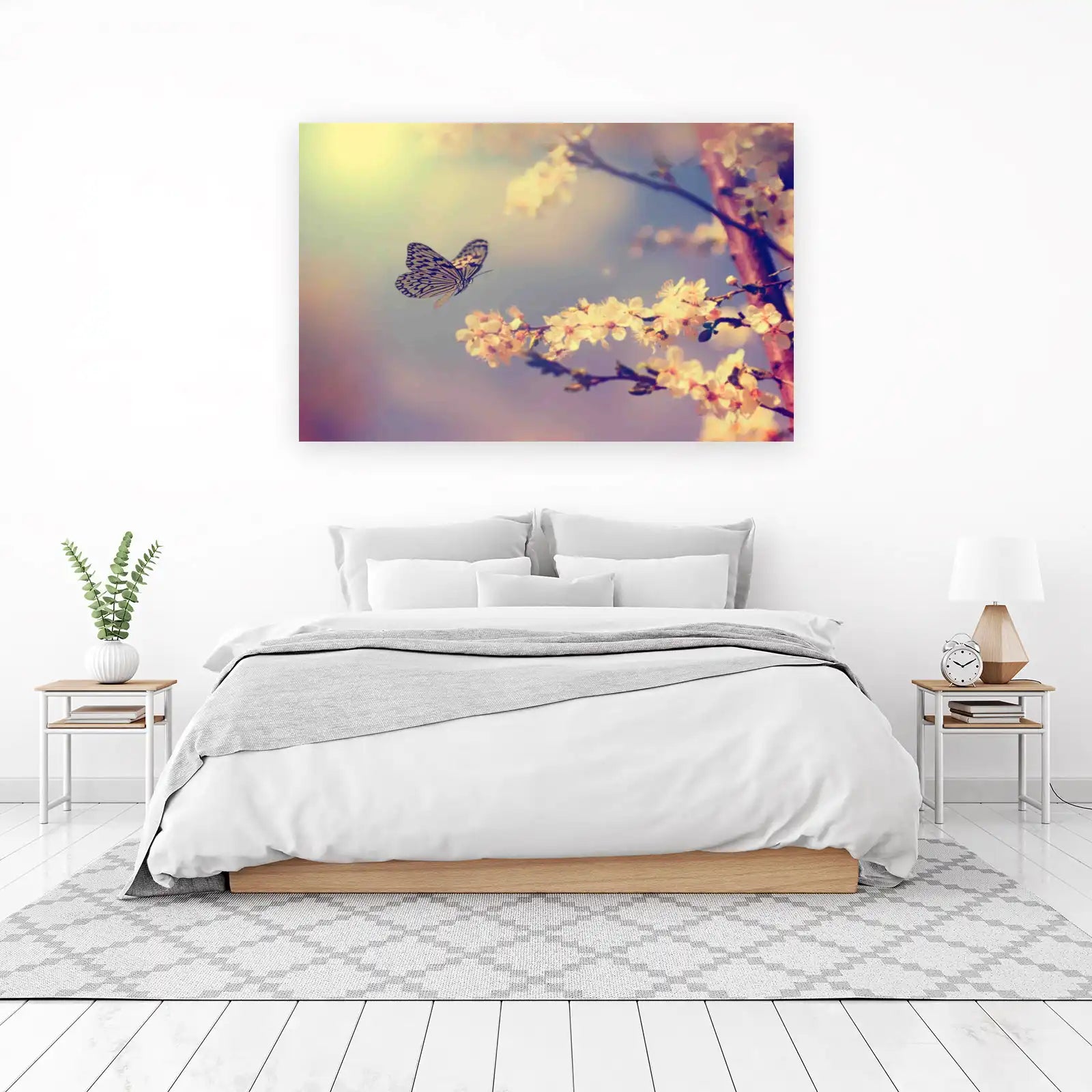 Serene Butterfly Blossom Wall Art