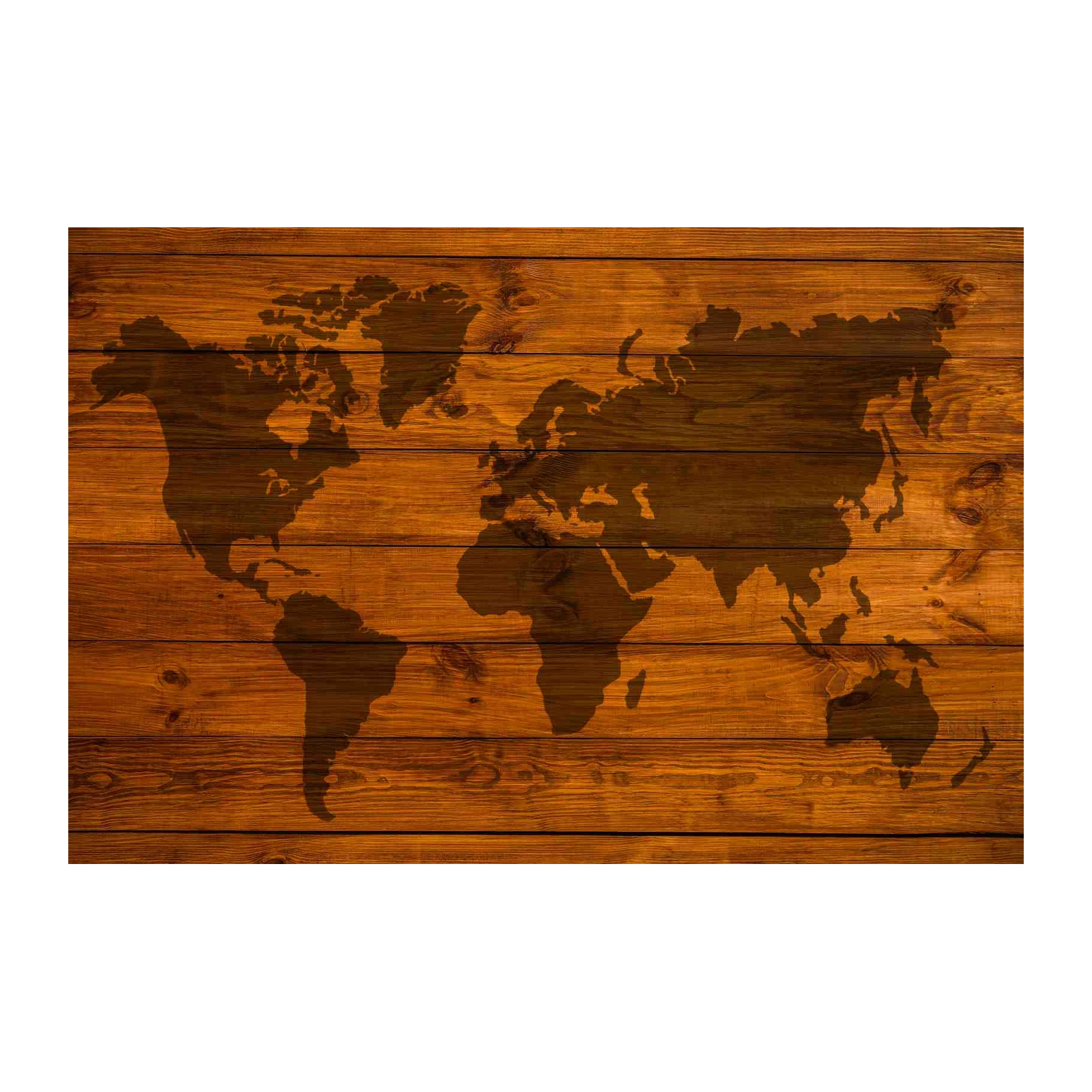 Rustic Wood World Map Wall Art - Travel Decor