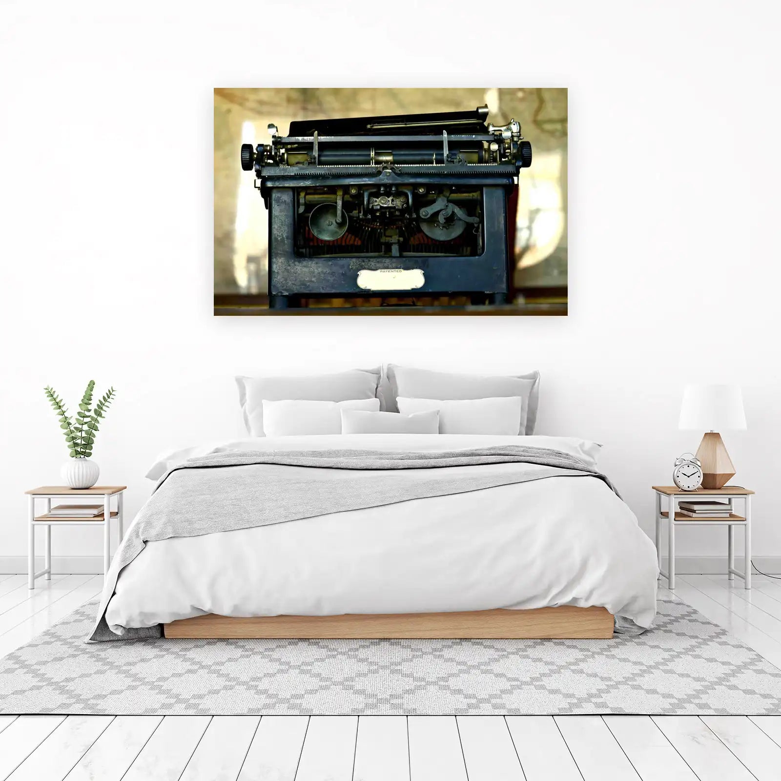 Vintage Typewriter Industrial Art Wall Art