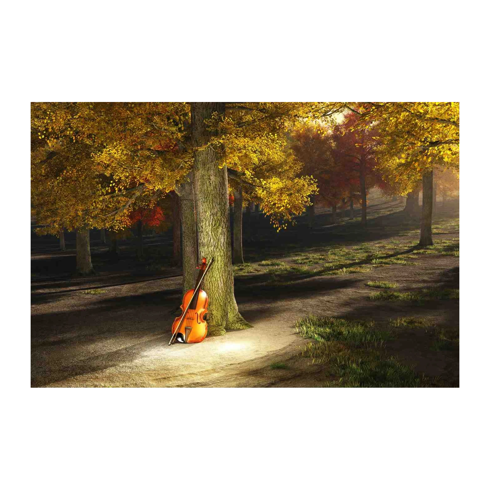 Enchanting Autumn Violin Serenade Wall Art