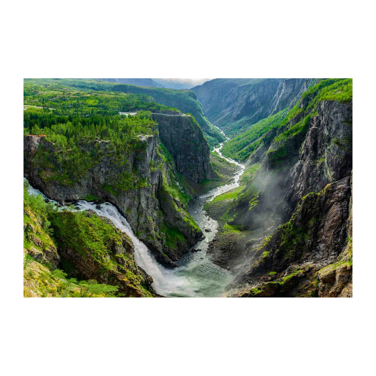 Majestic Waterfall & Valley Wall Art