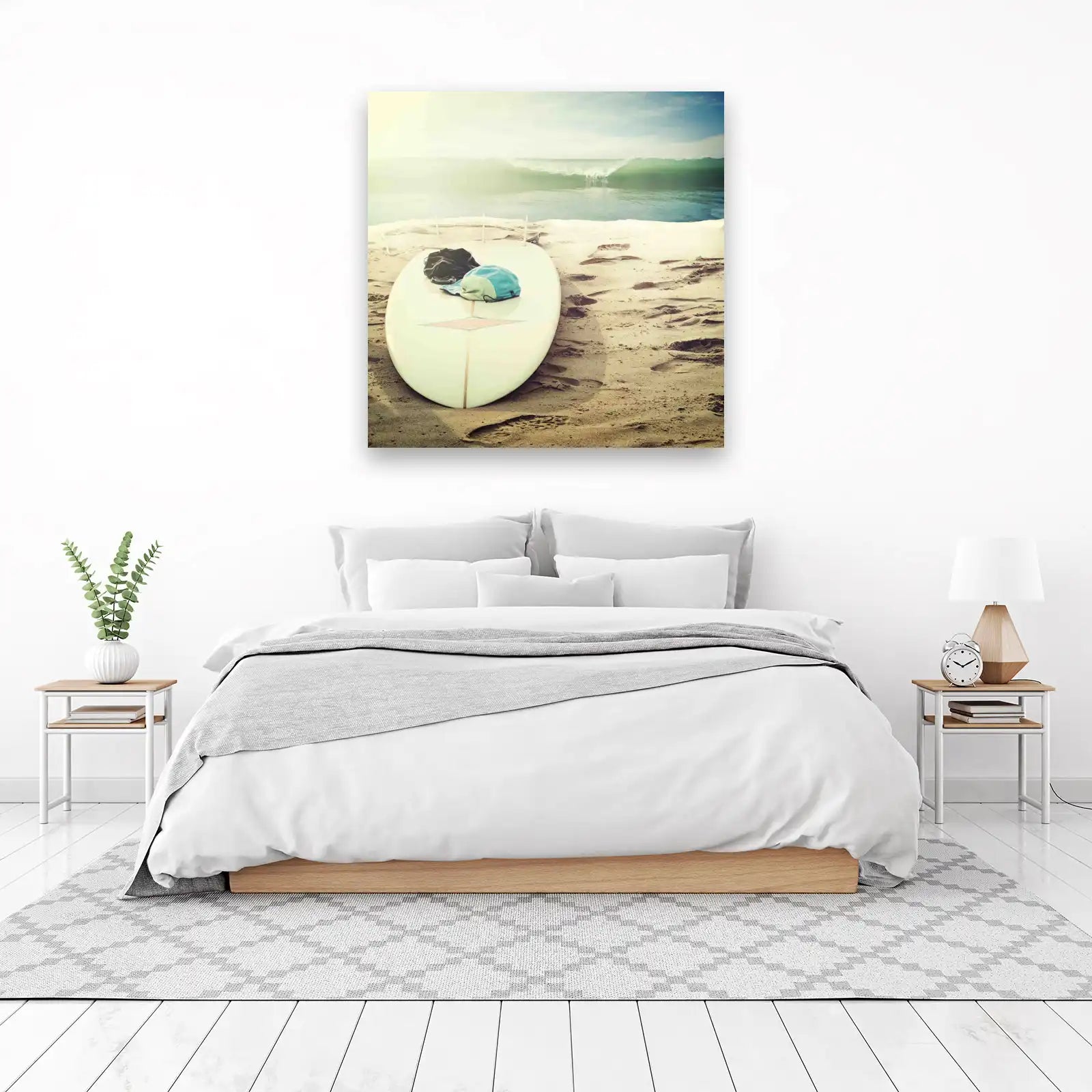 Serene Beach Surfboard Wall Art