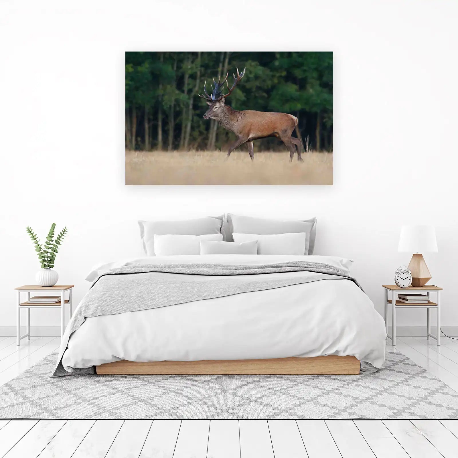 Majestic Stag Forest Scene Wall Art