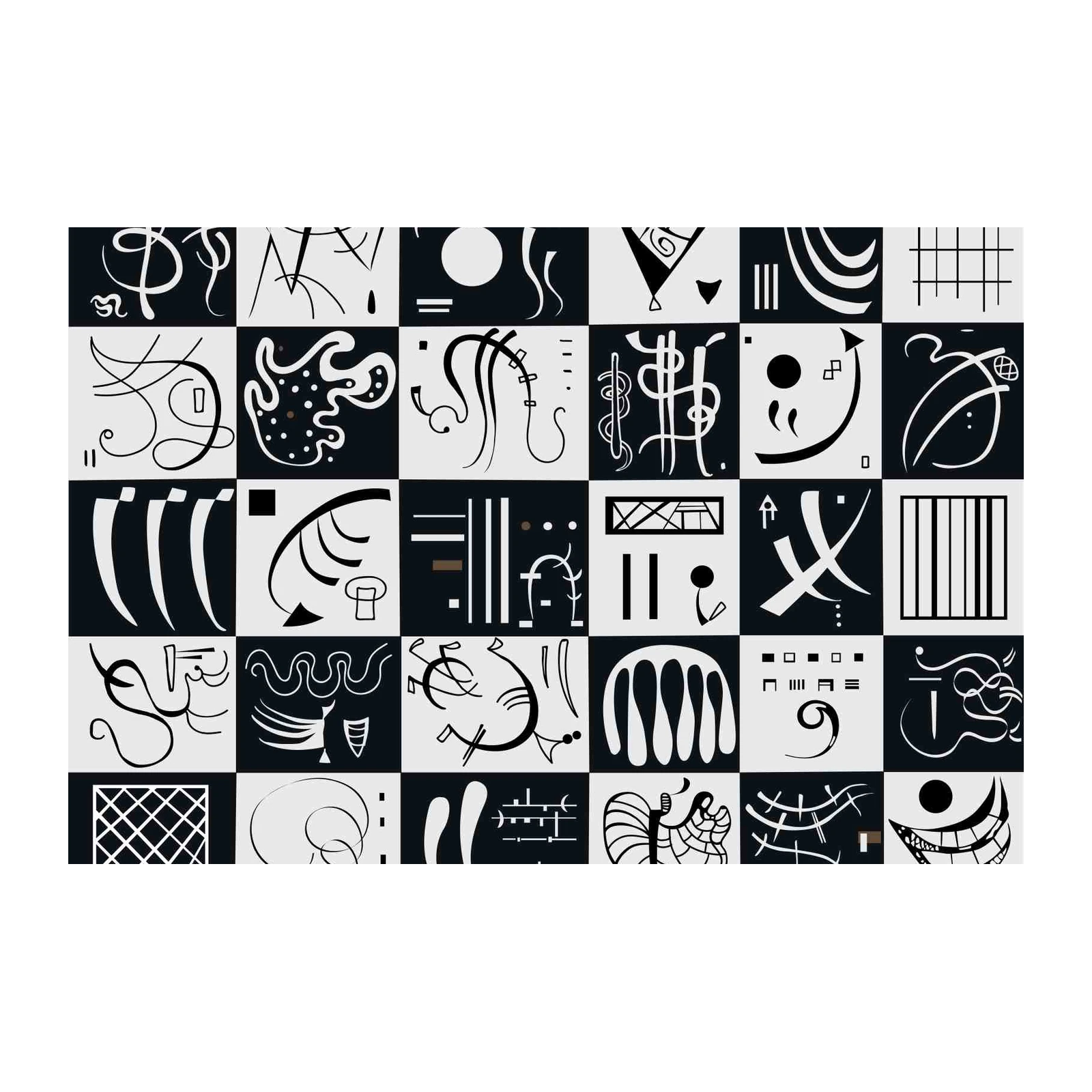 Abstract Geometric Grid Wall Art
