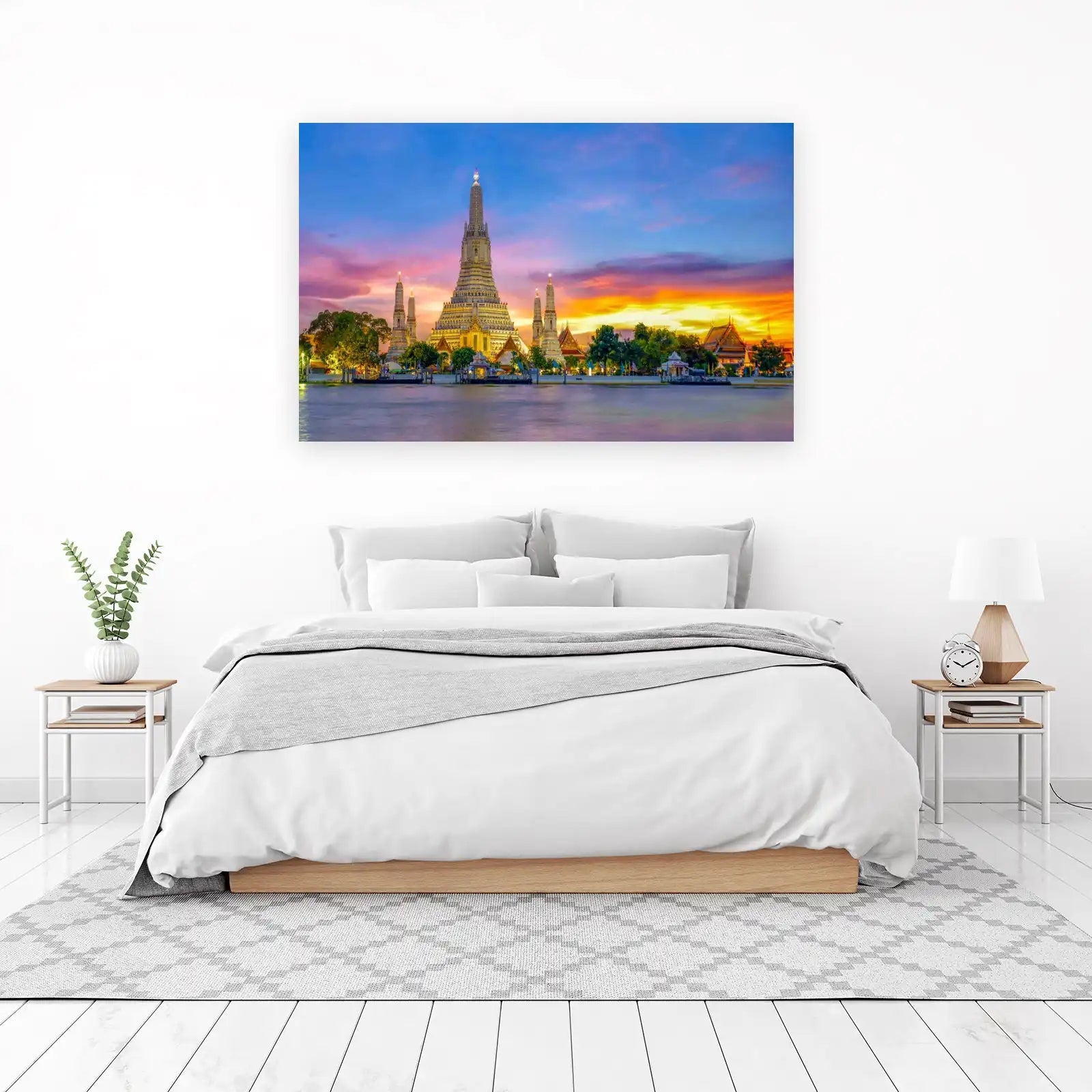 Bangkok Wat Arun Sunset Wall Art