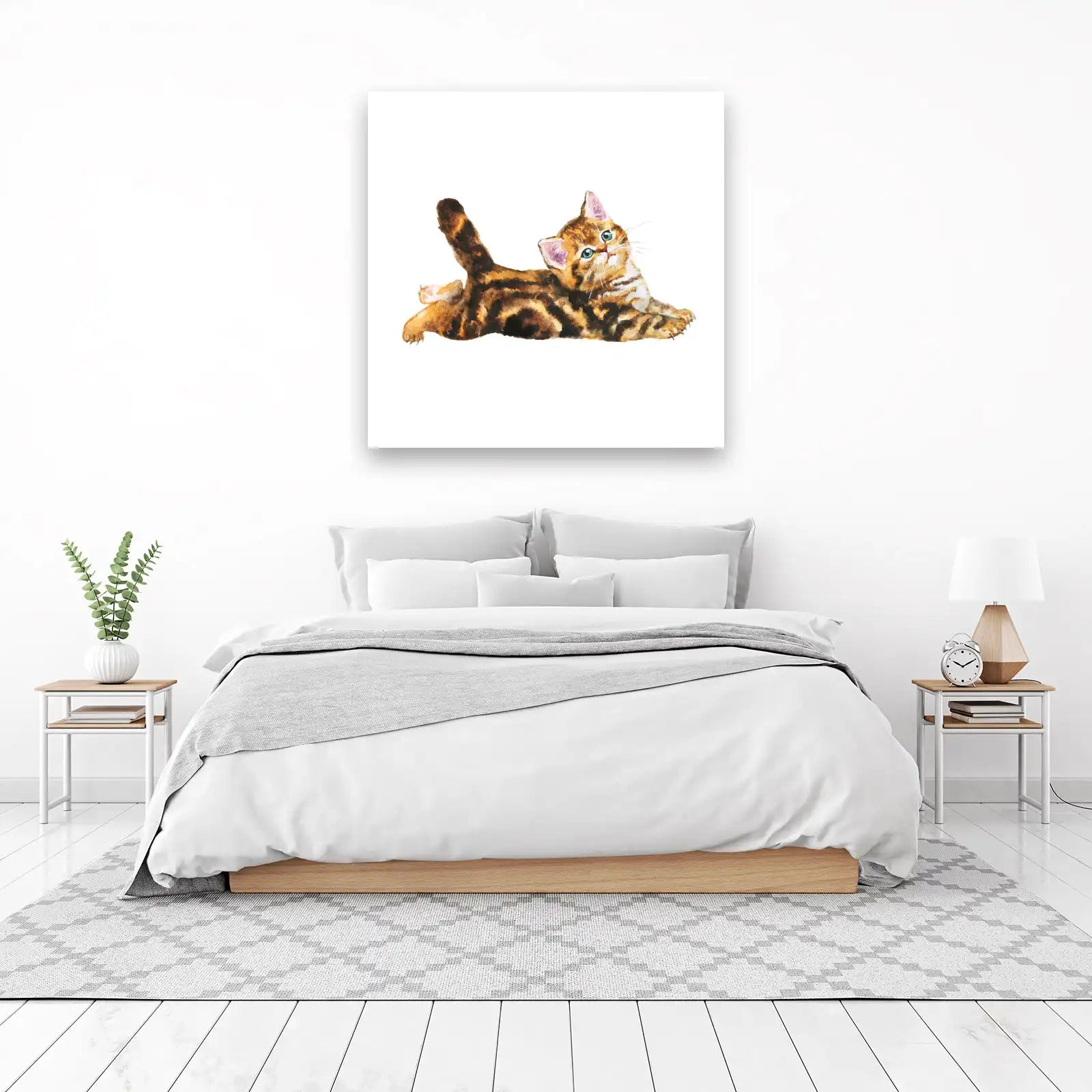 Adorable Kitten Watercolor Wall Art