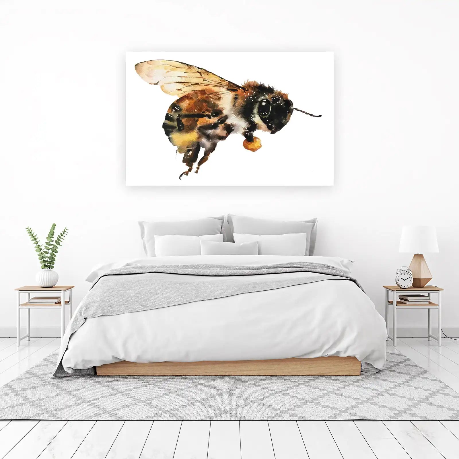 Majestic Bumblebee Watercolor Wall Art