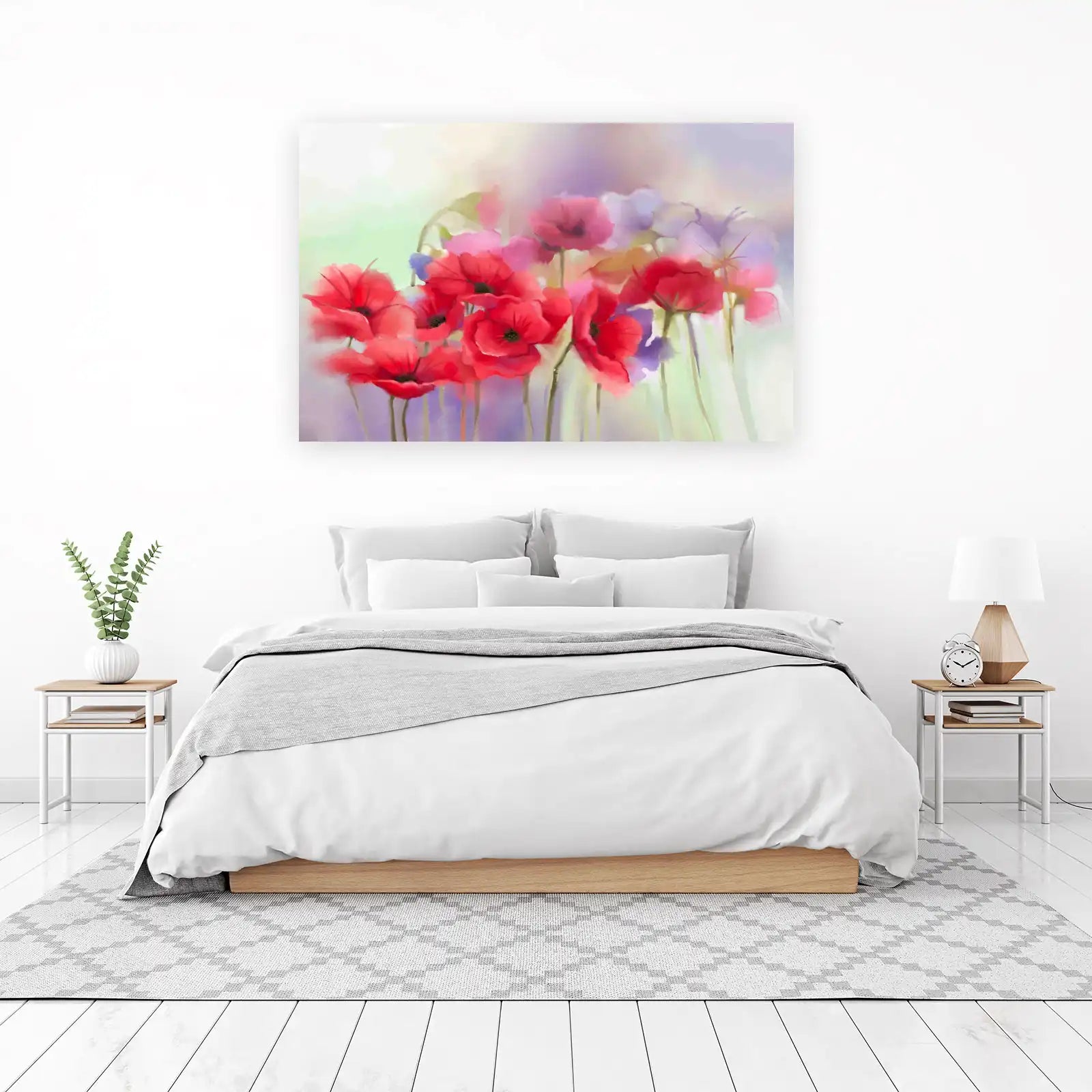 Vibrant Red Poppies Floral Wall Art