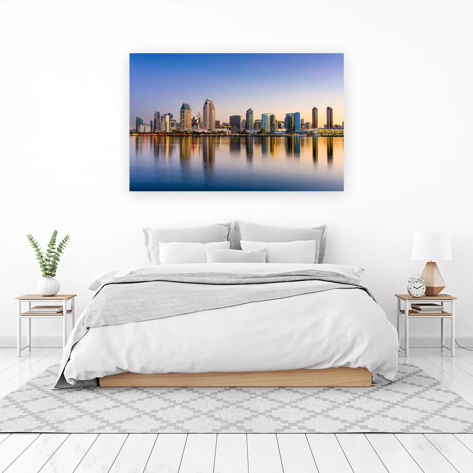 San Diego Skyline Calm Reflection Wall Art