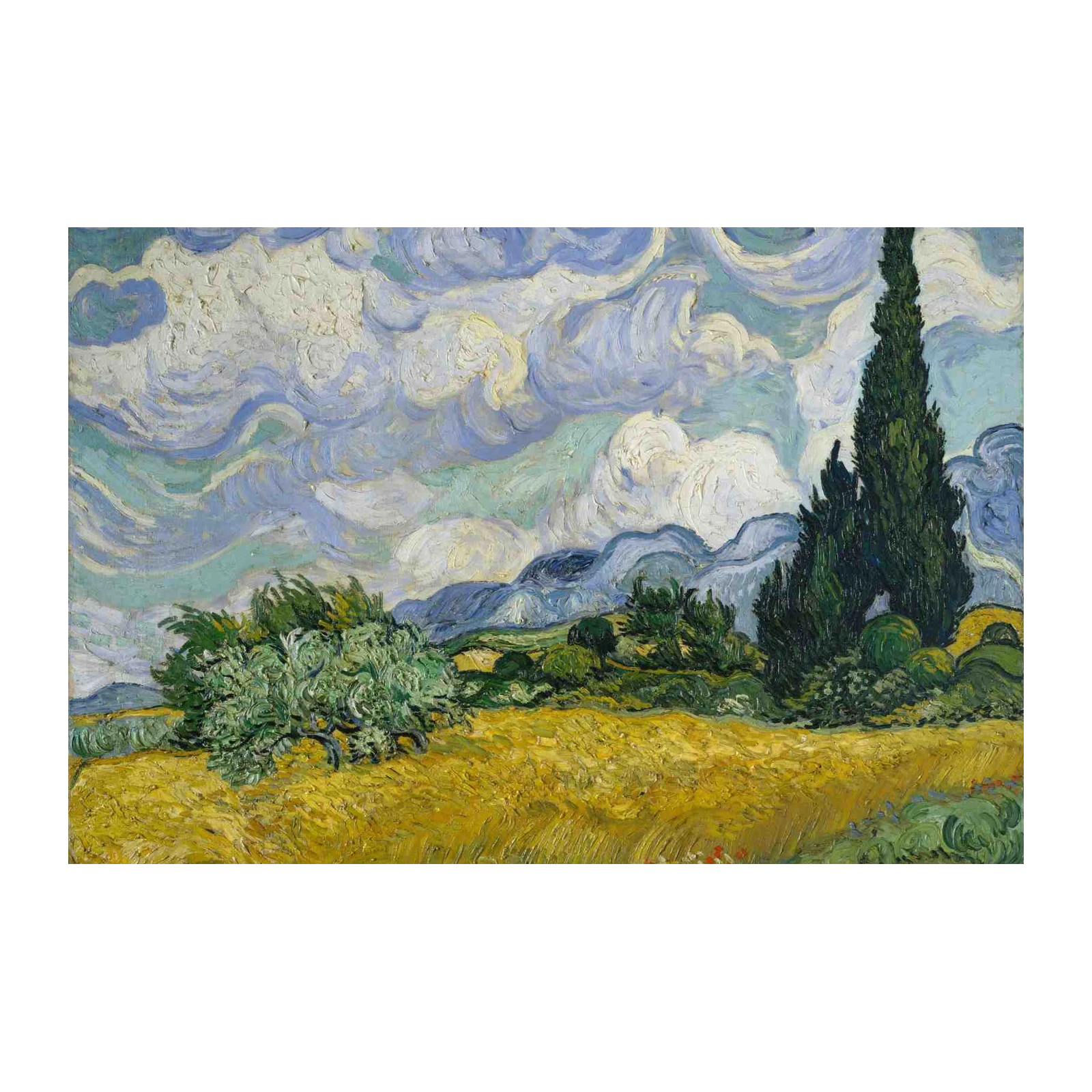 Van Gogh Wheat Field Cypress Wall Art