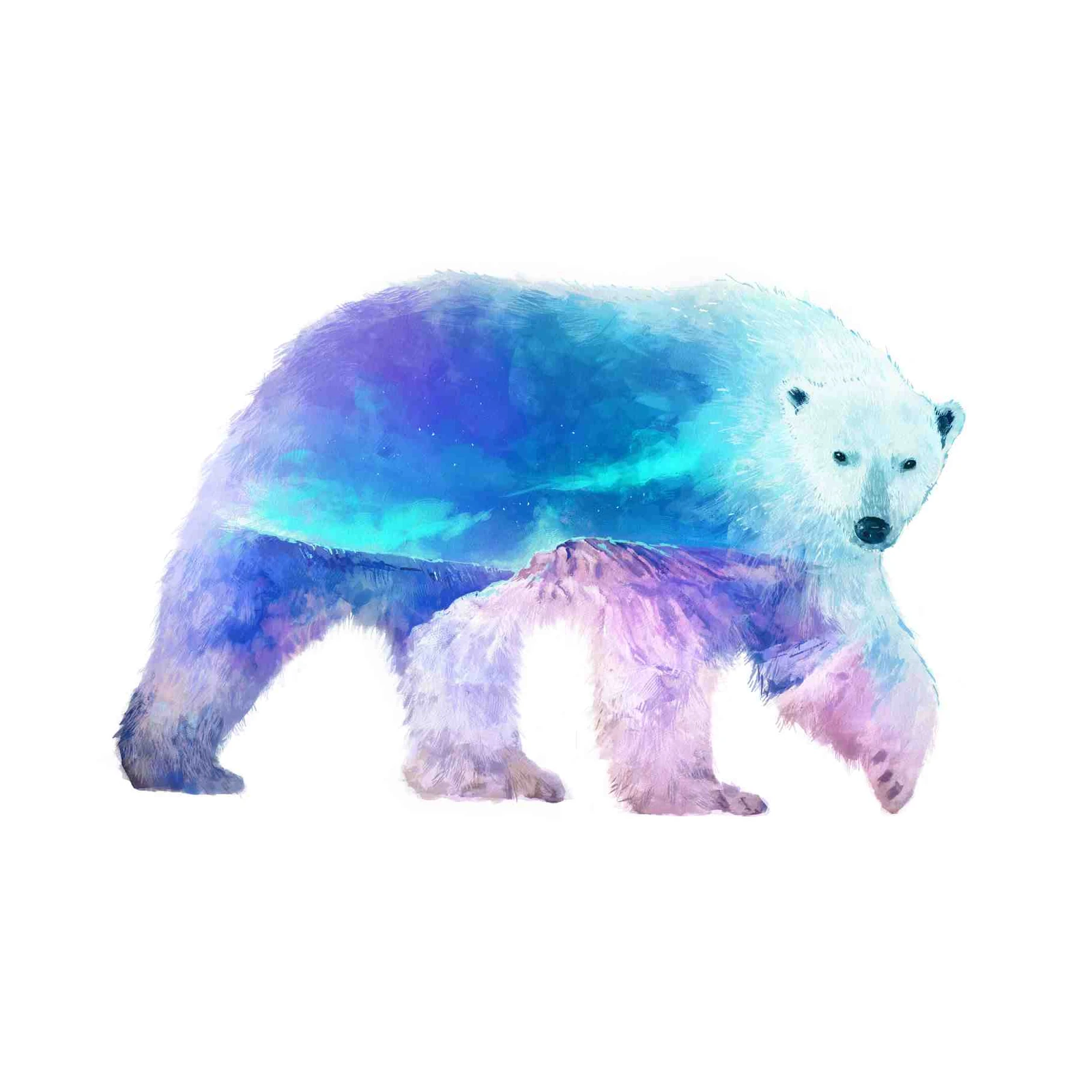 Aurora Polar Bear Dreamscape Wall Art