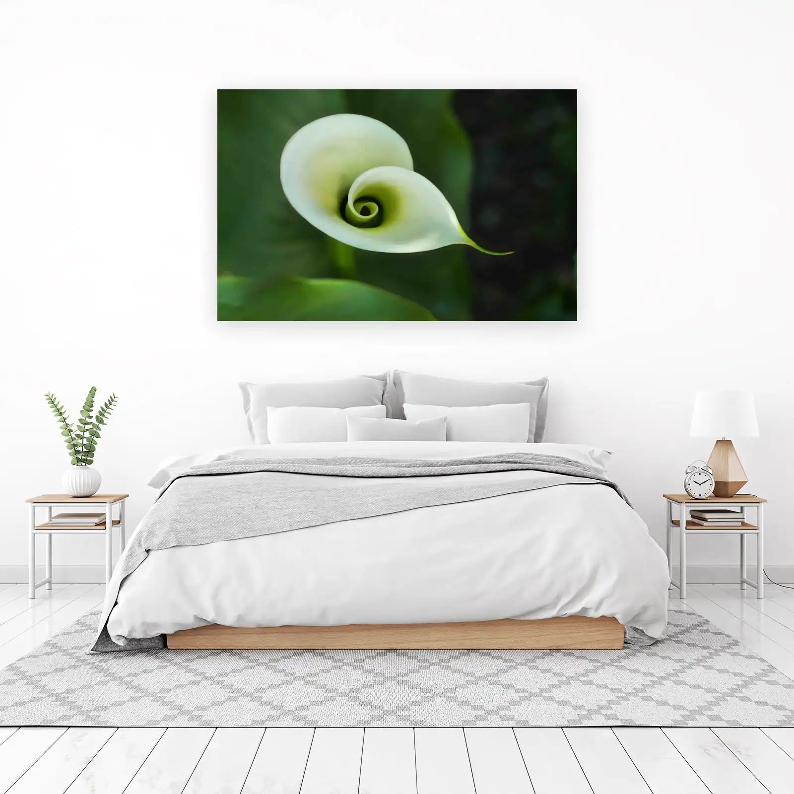 Elegant White Calla Lily Botanical Wall Art