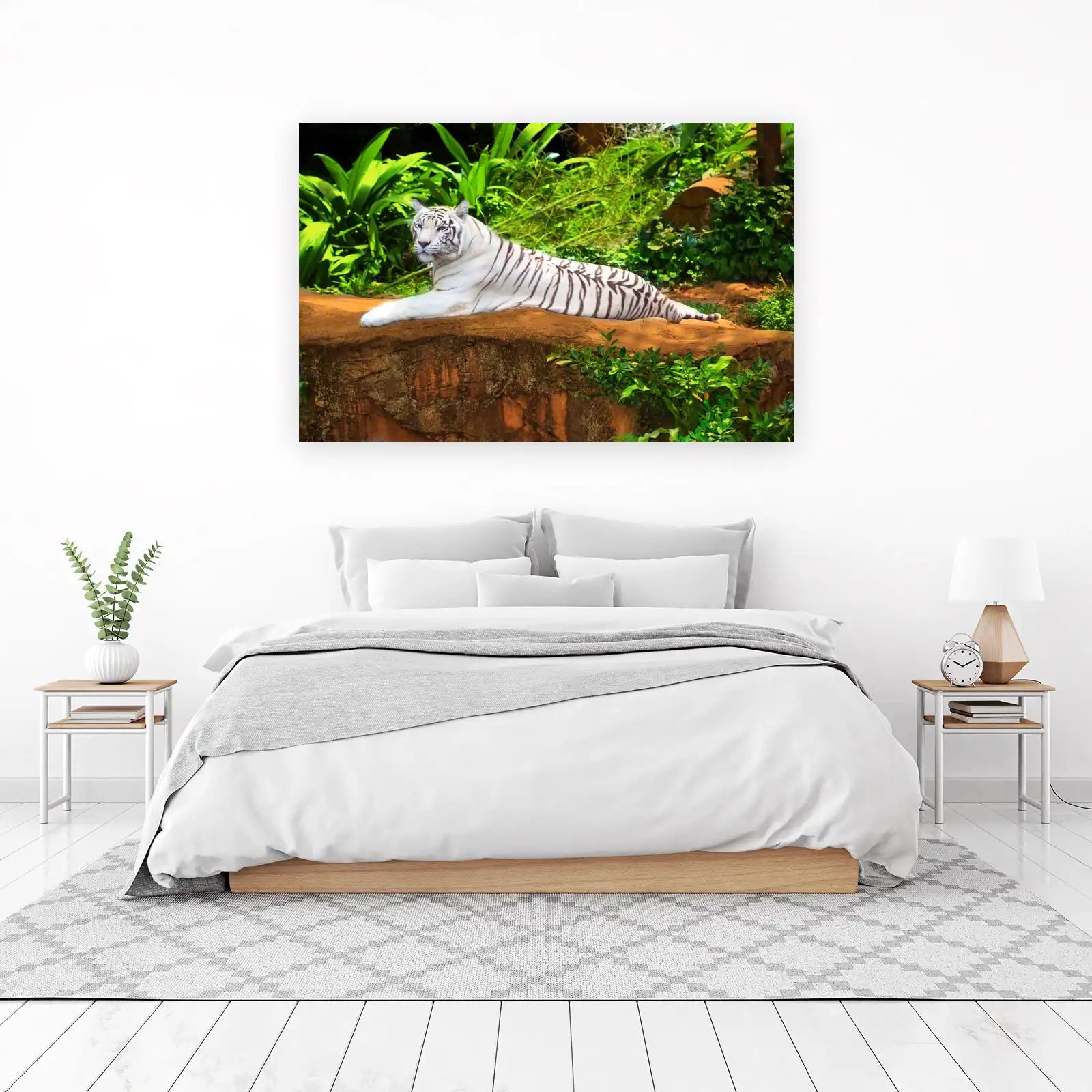 Majestic White Tiger Jungle Wall Art