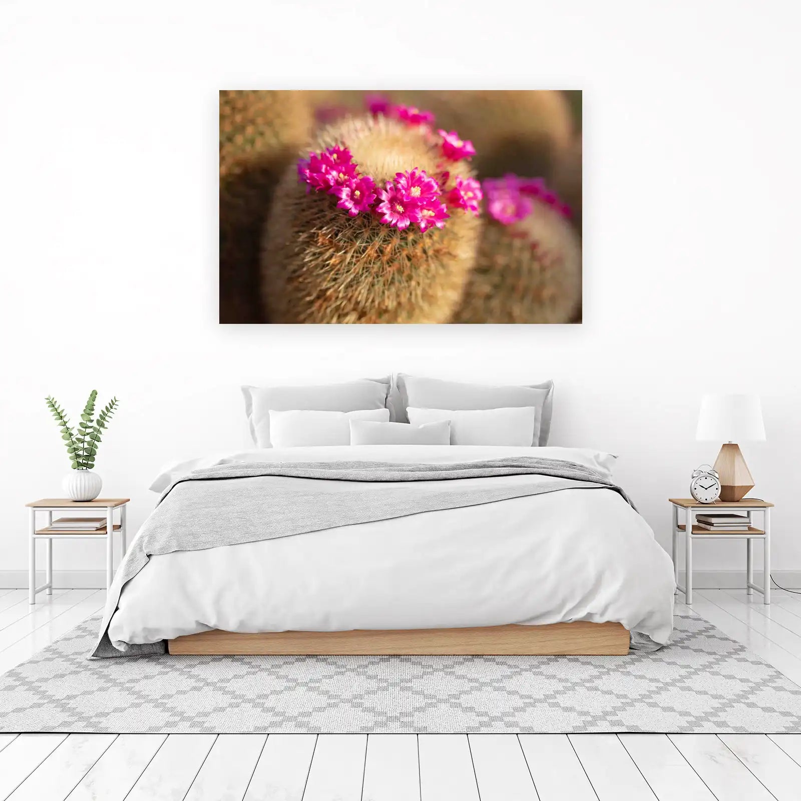 Vibrant Pink Cactus Bloom Wall Art